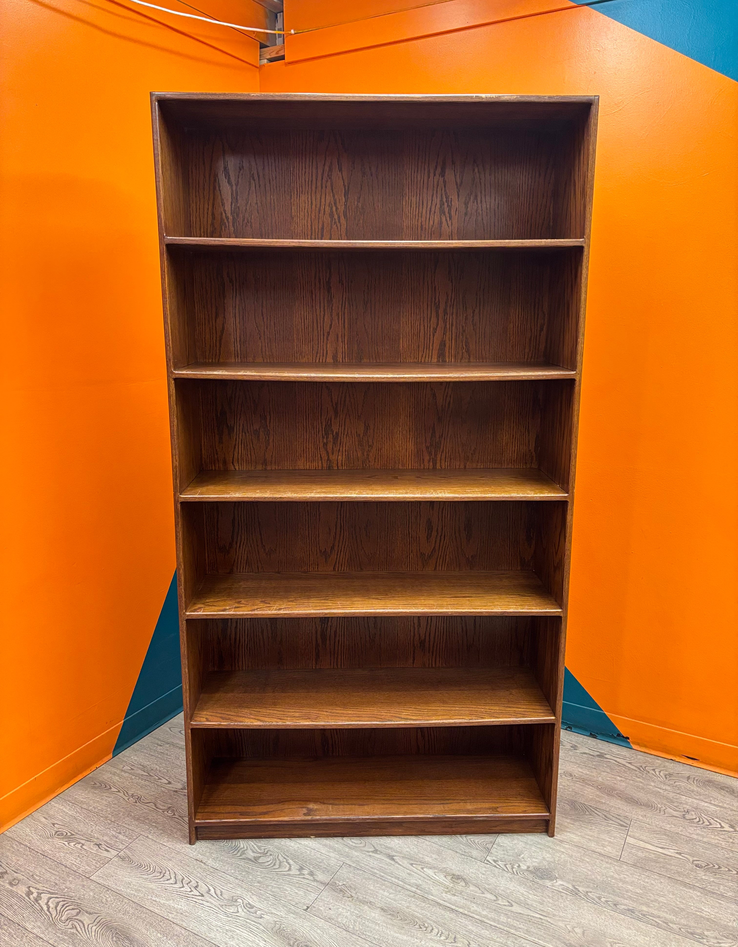 Wood 6 Tier Bookshelf