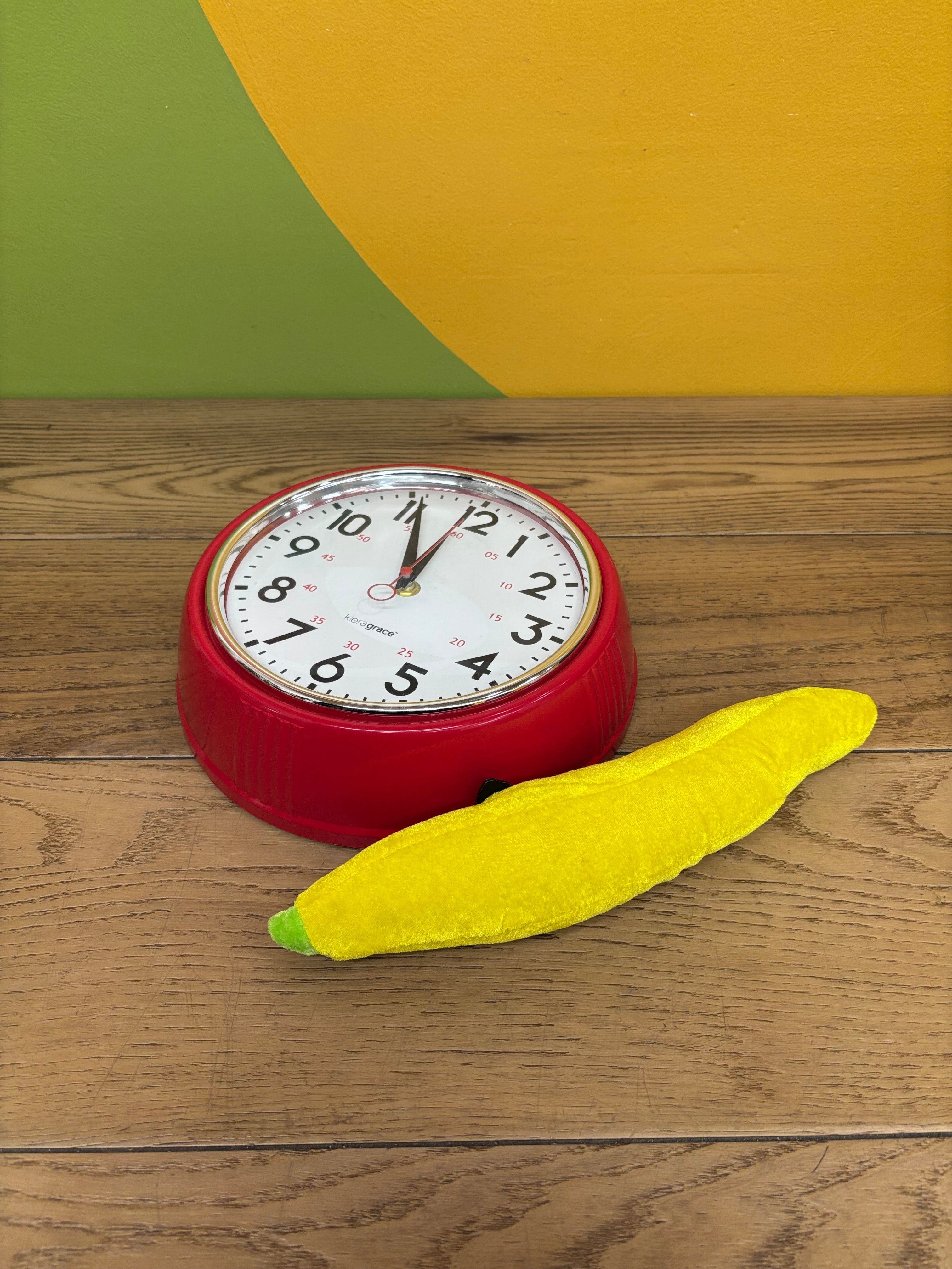 Kieragrace 9.5" Retro Red Clock