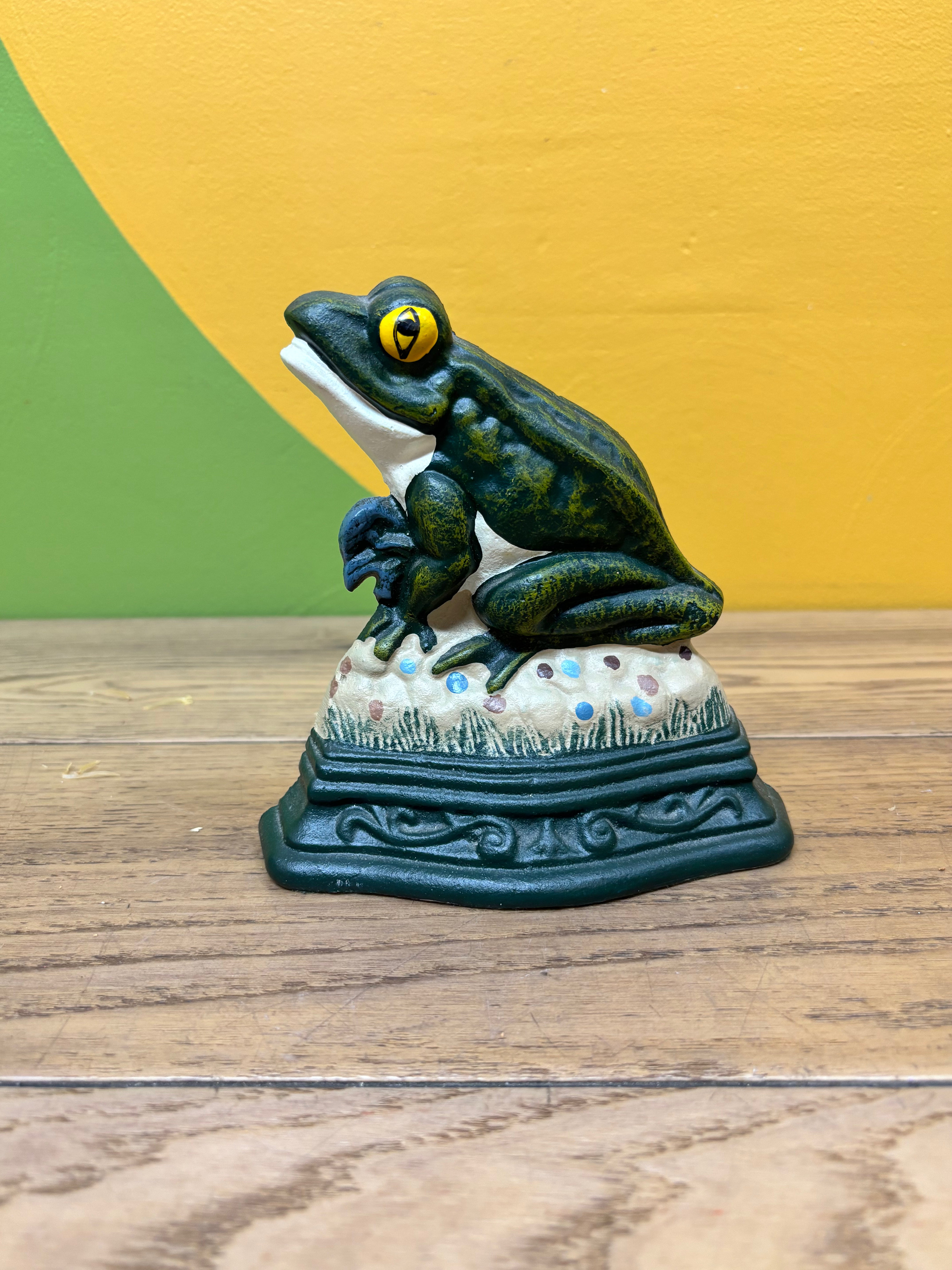 Painted Cast Iron Frog Door Stopper