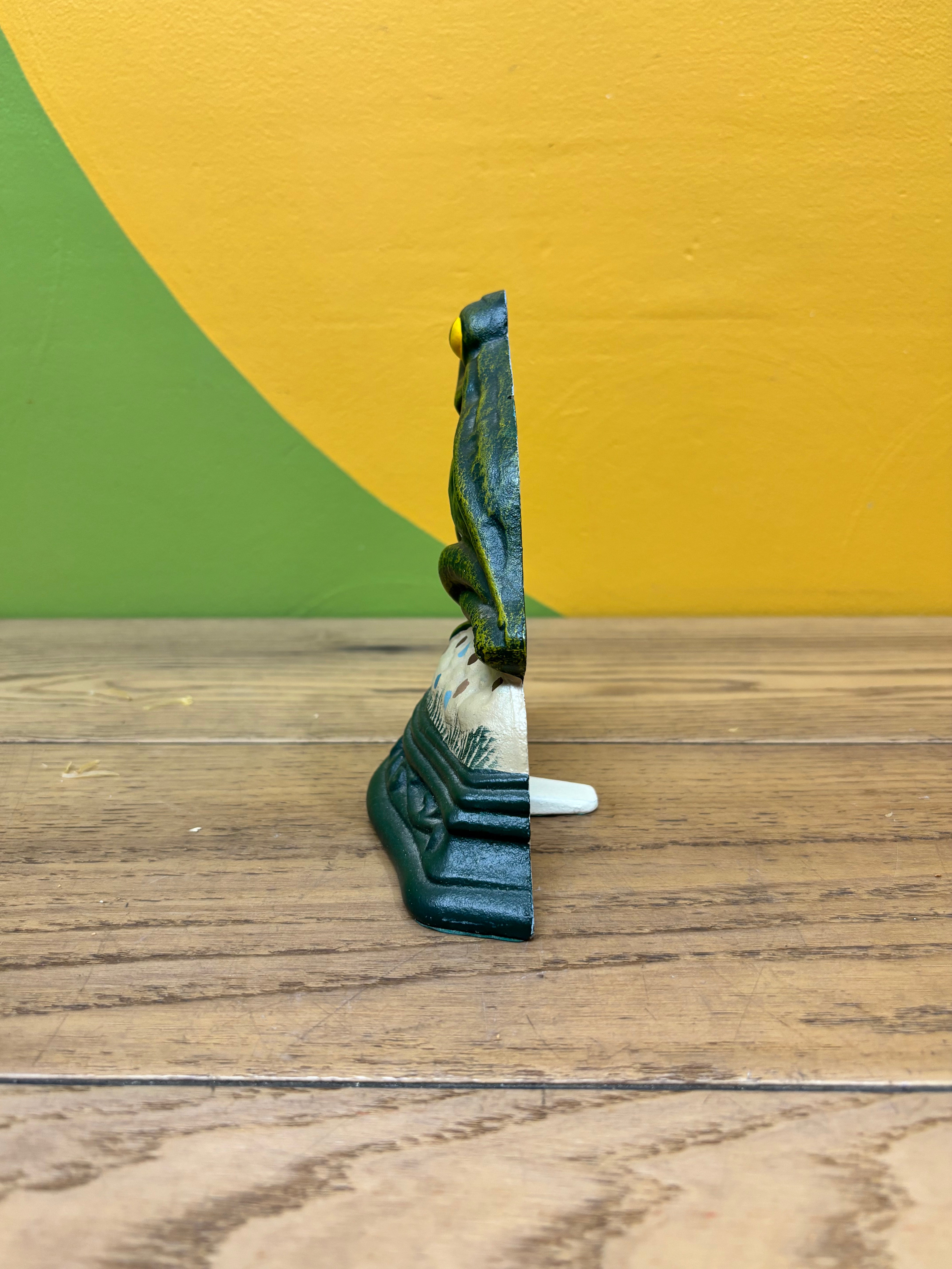 Painted Cast Iron Frog Door Stopper