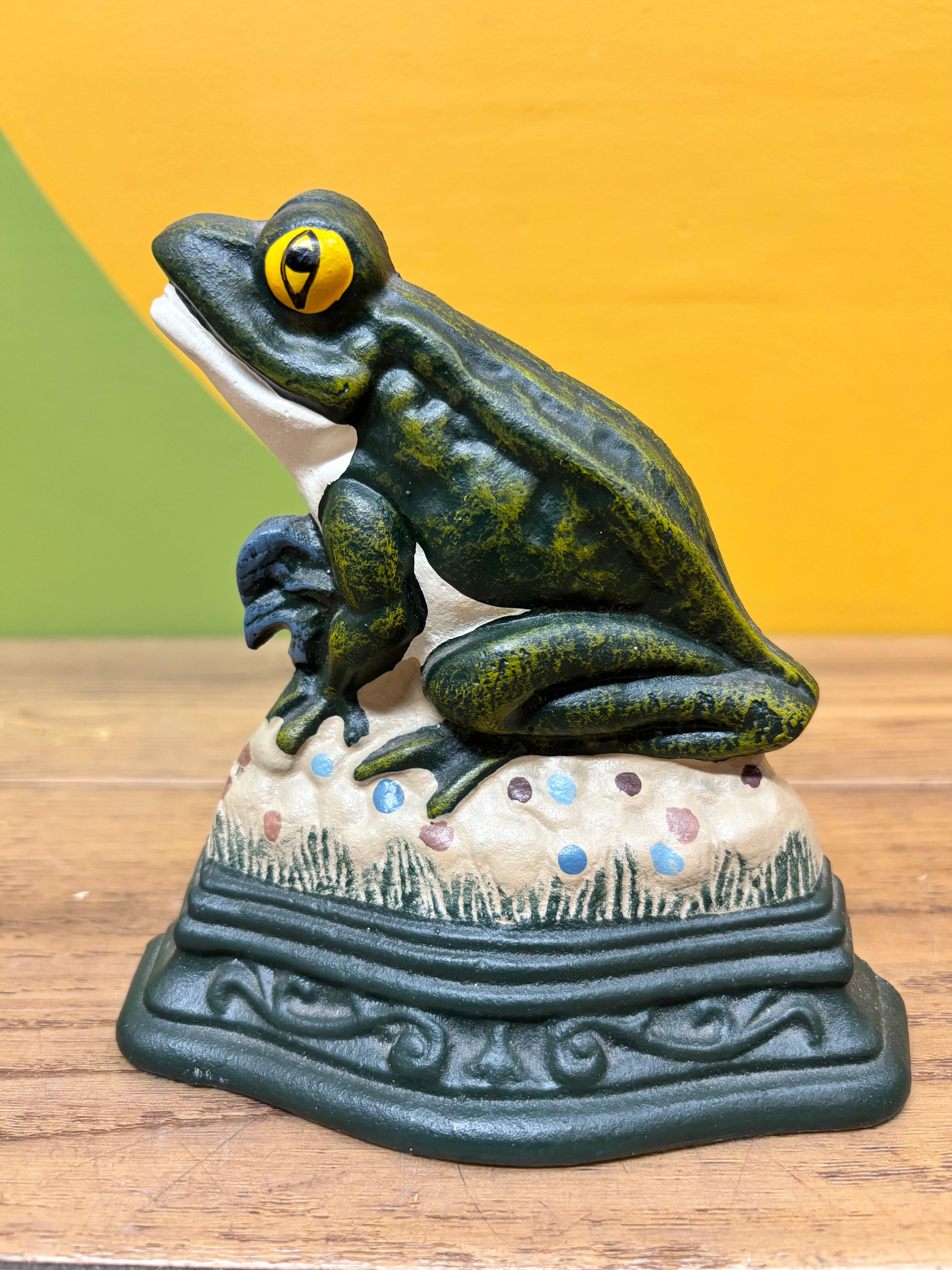 Painted Cast Iron Frog Door Stopper