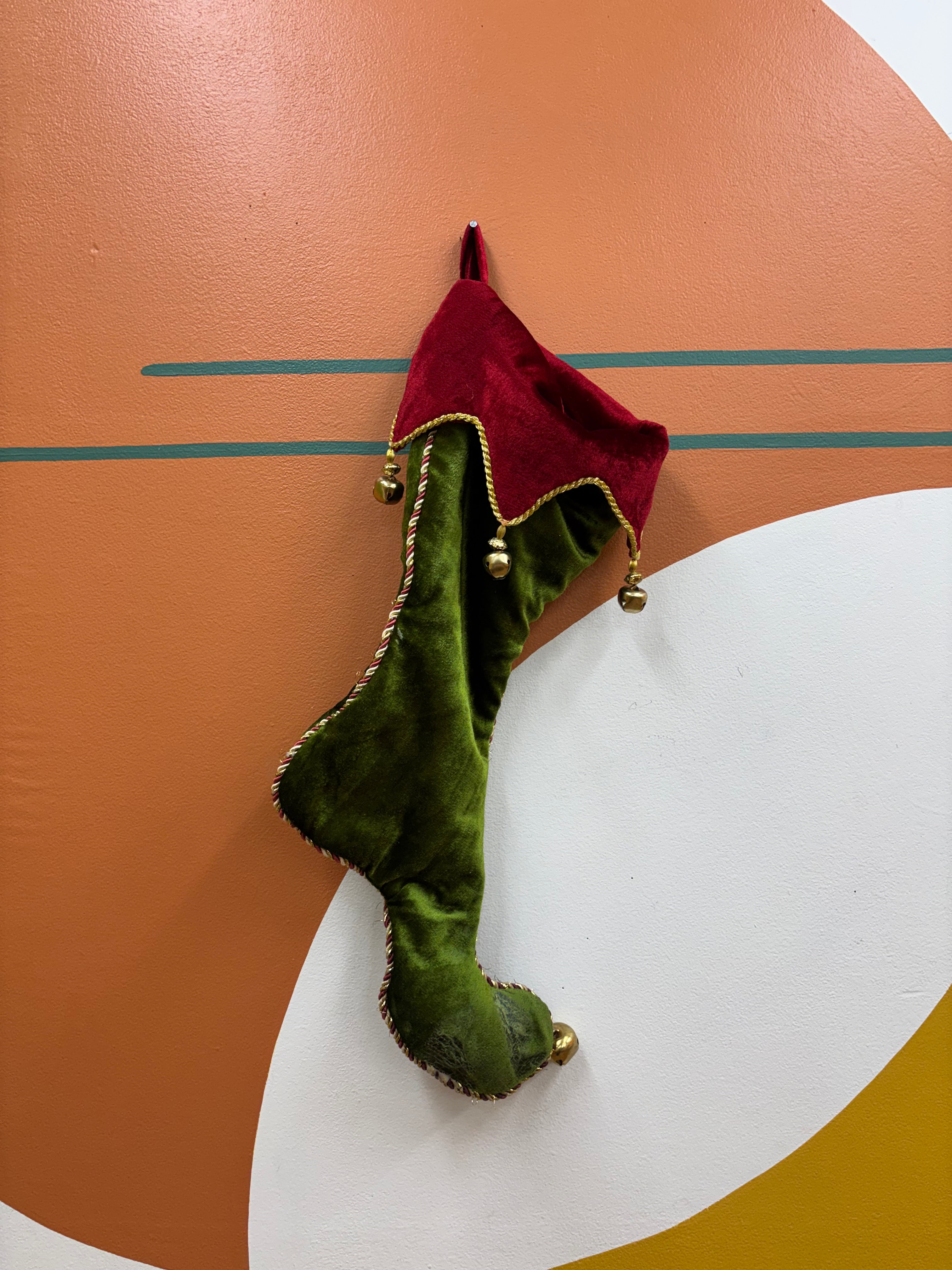 Green Elf Style Stocking