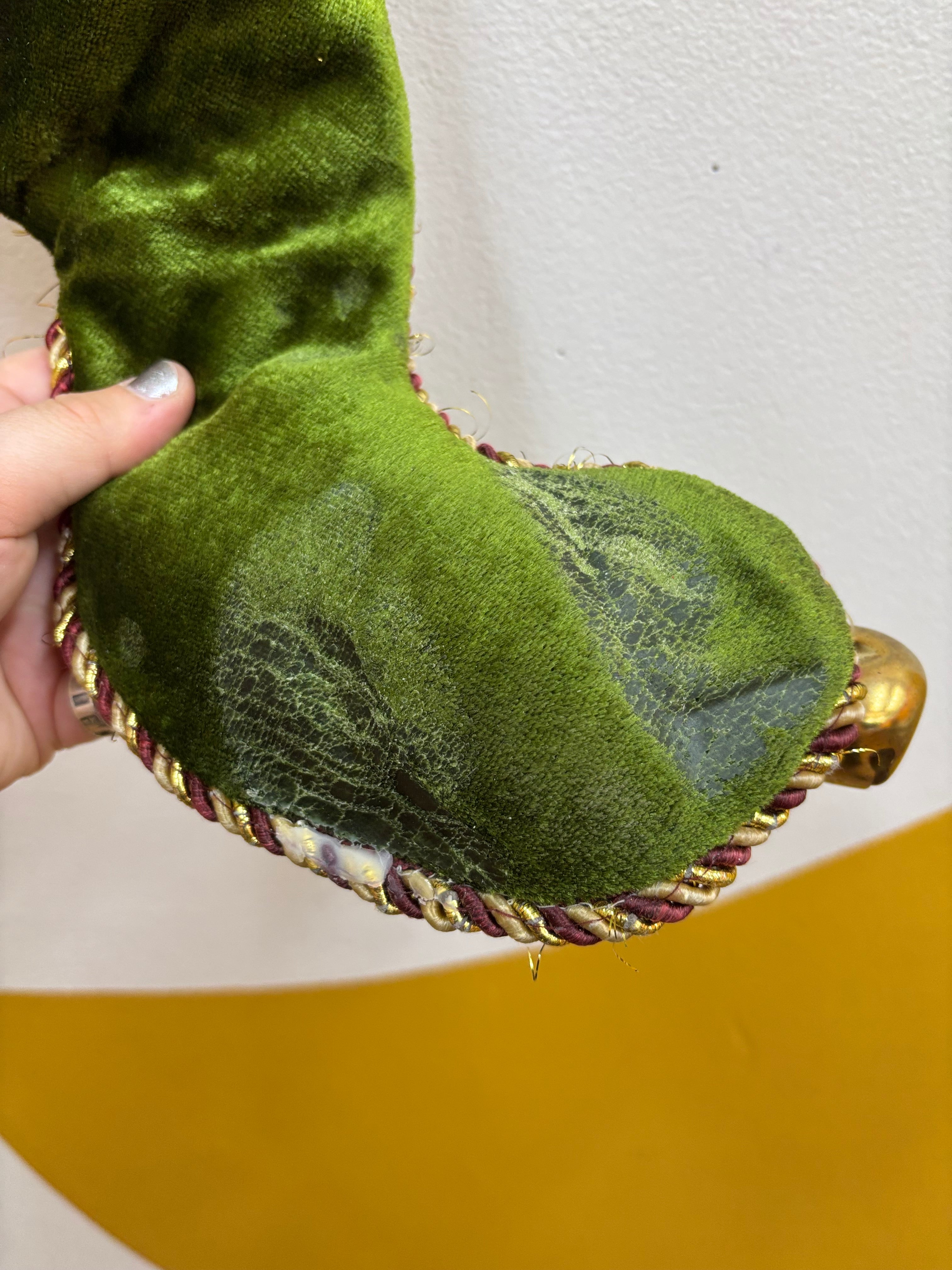 Green Elf Style Stocking