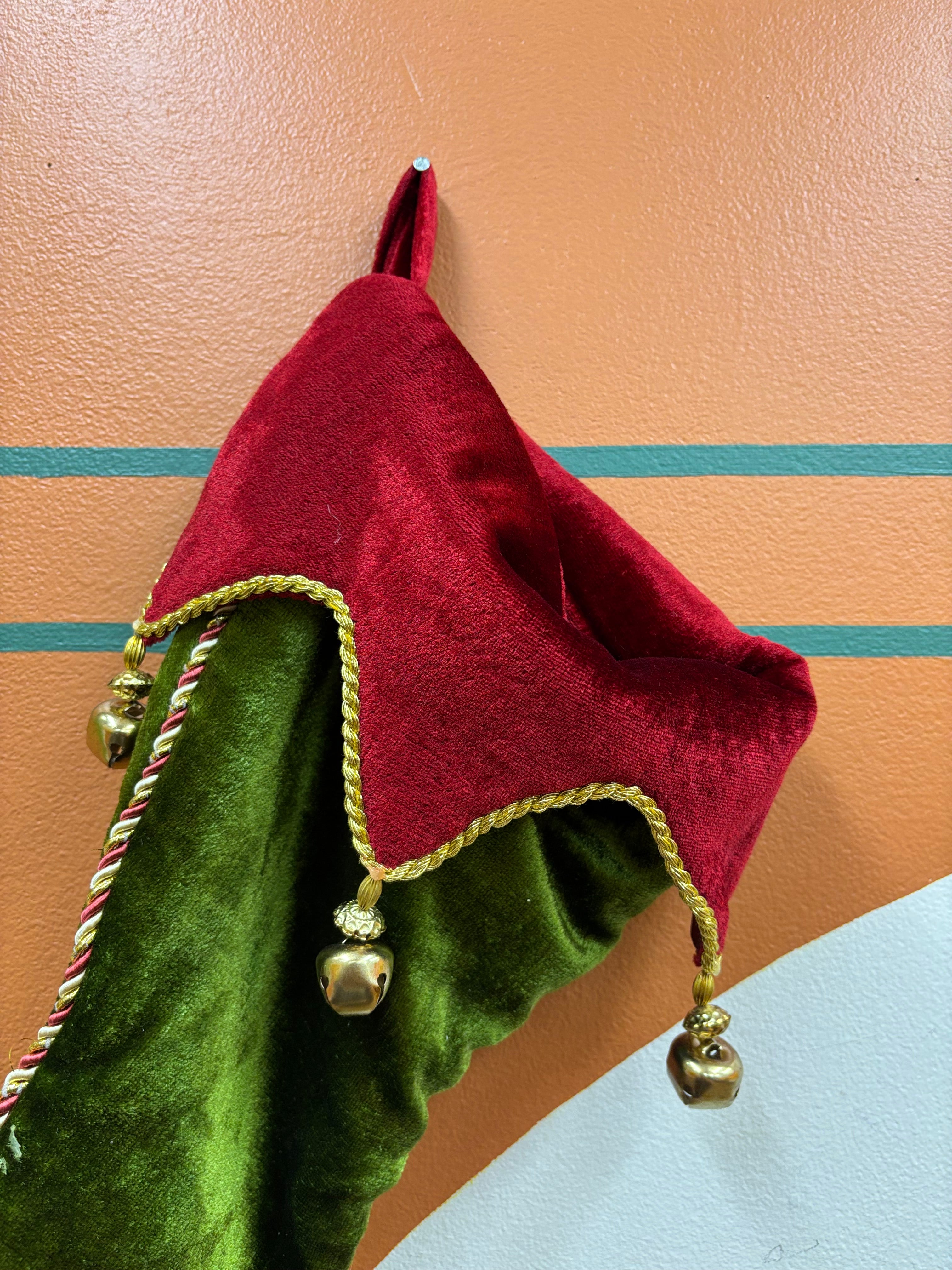 Green Elf Style Stocking