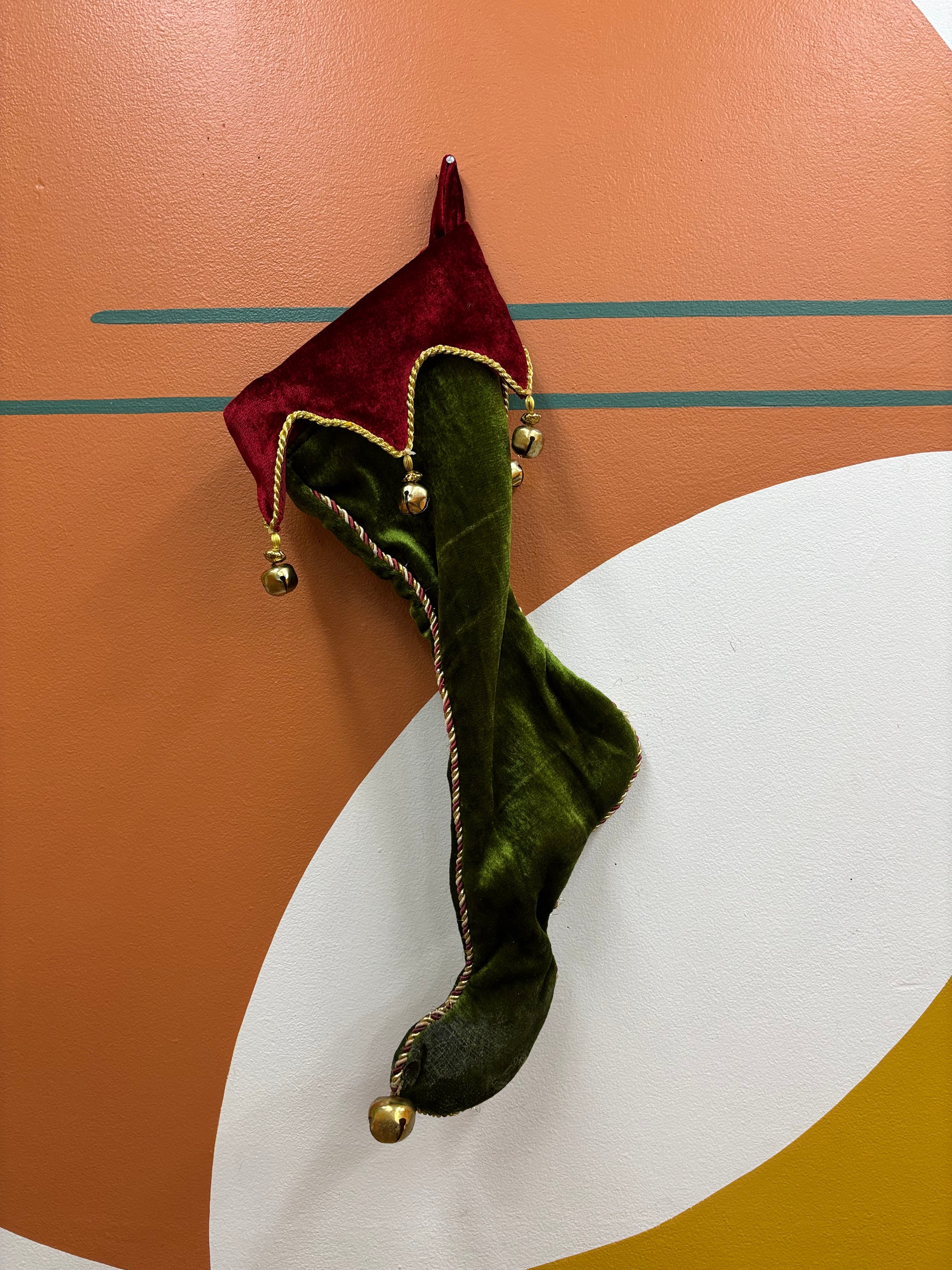 Green Elf Style Stocking