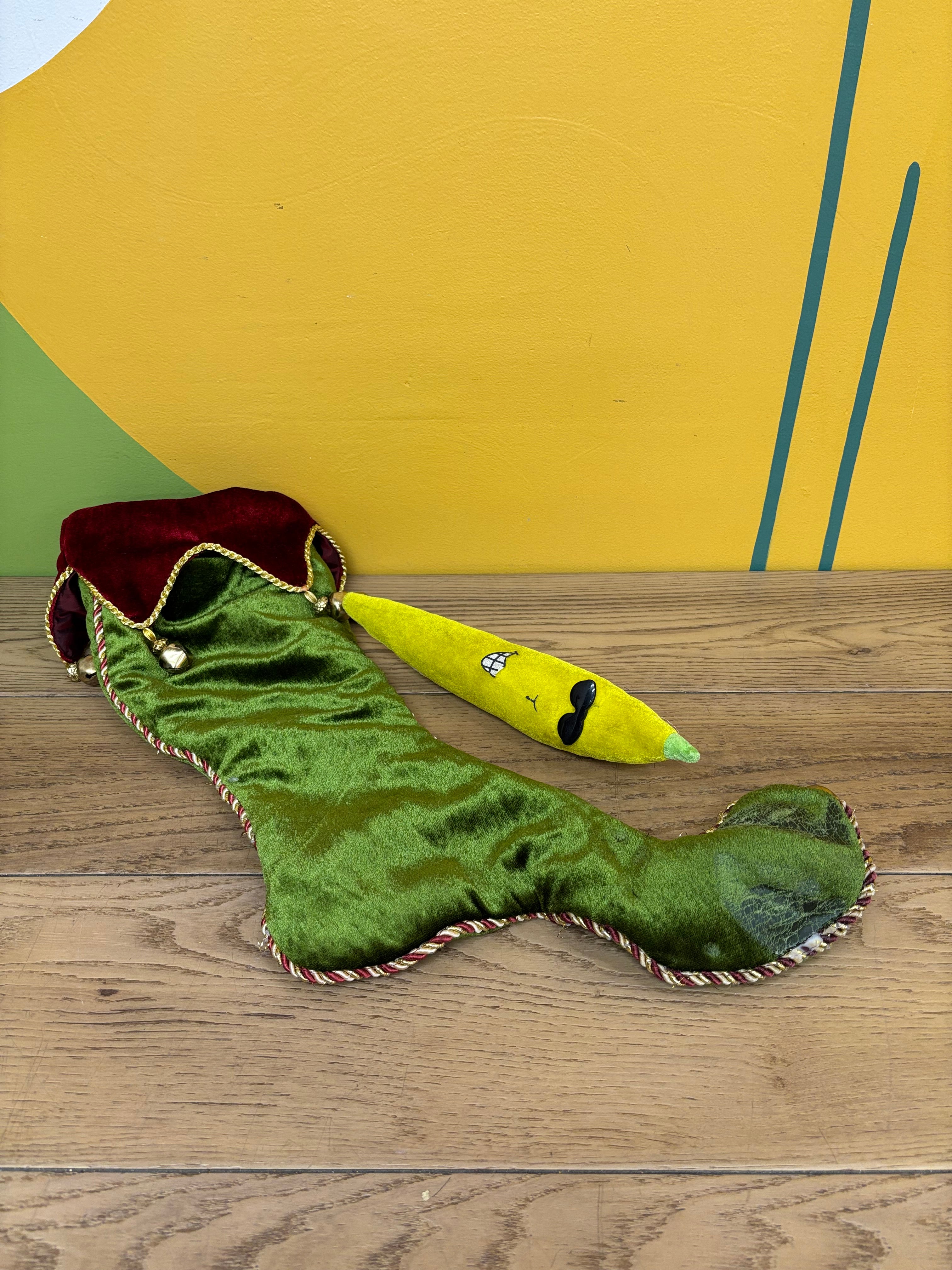 Green Elf Style Stocking