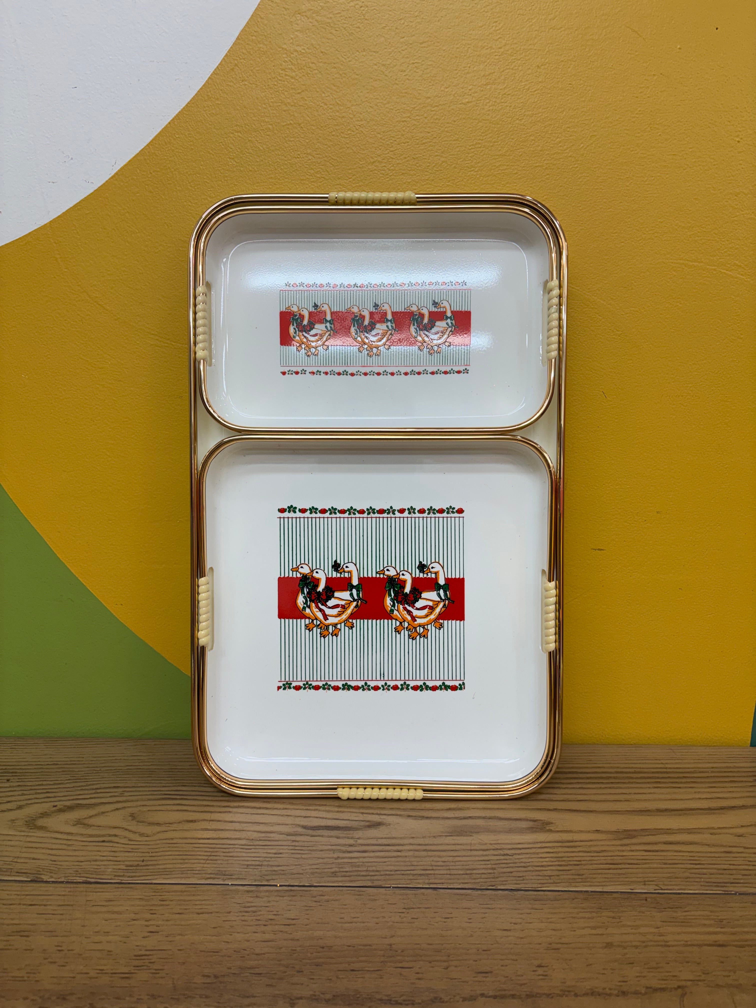 Christmas Goose Serving Trays