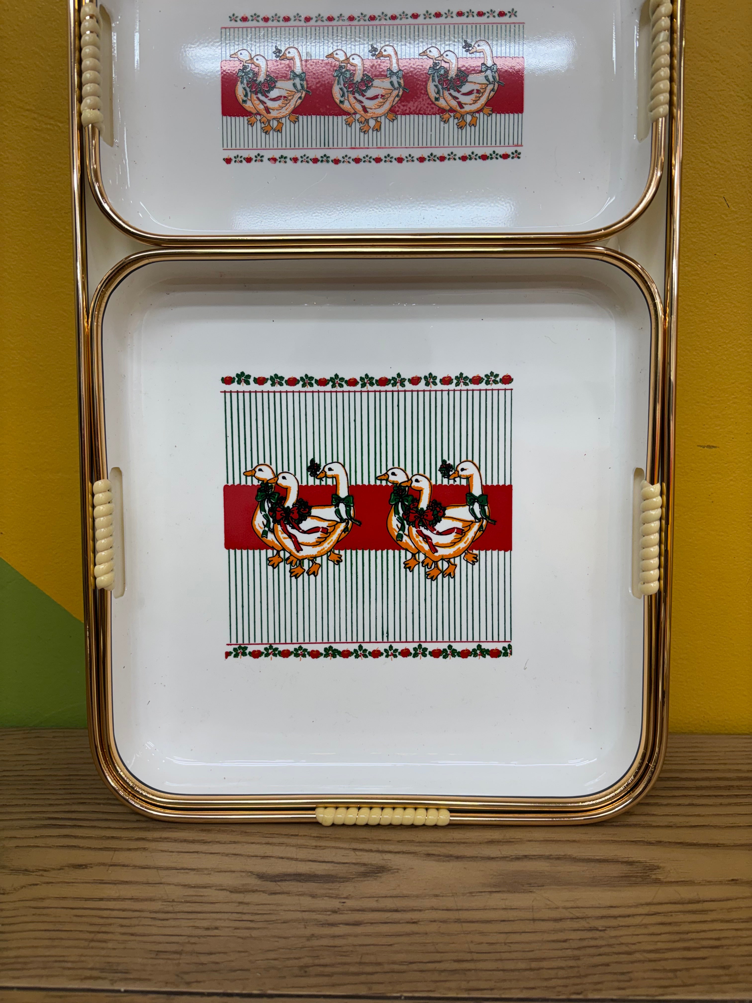 Christmas Goose Serving Trays