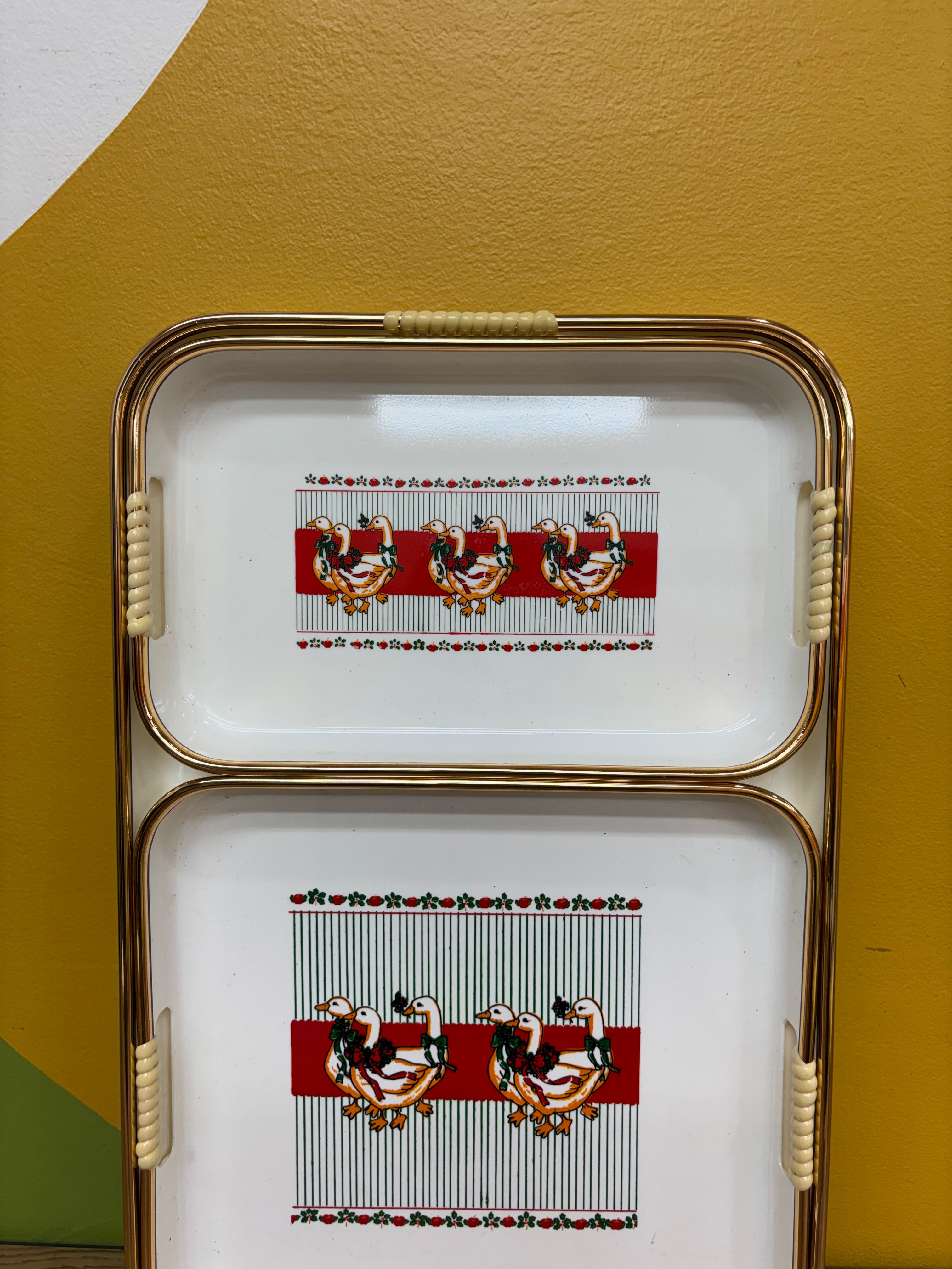 Christmas Goose Serving Trays