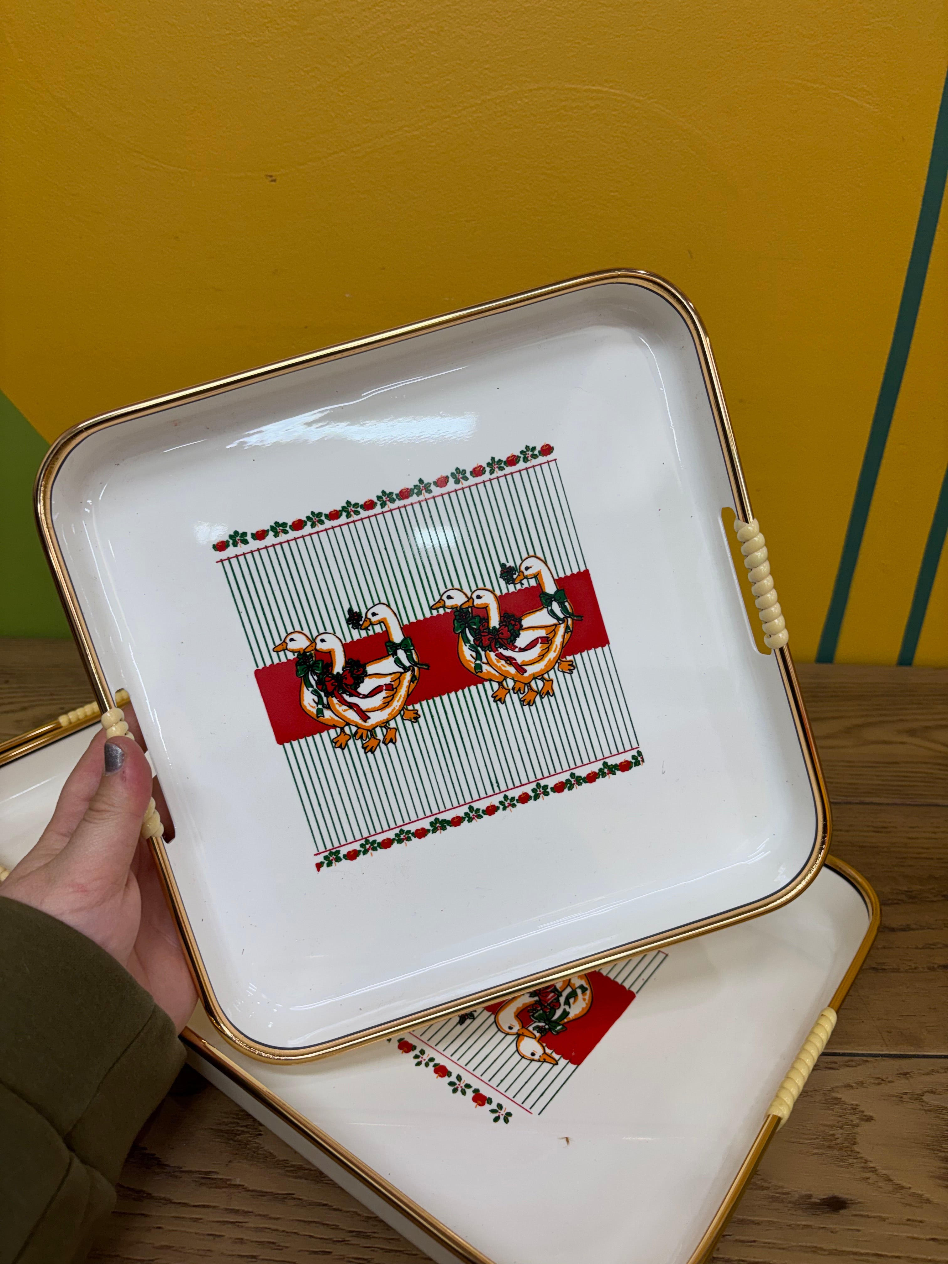 Christmas Goose Serving Trays