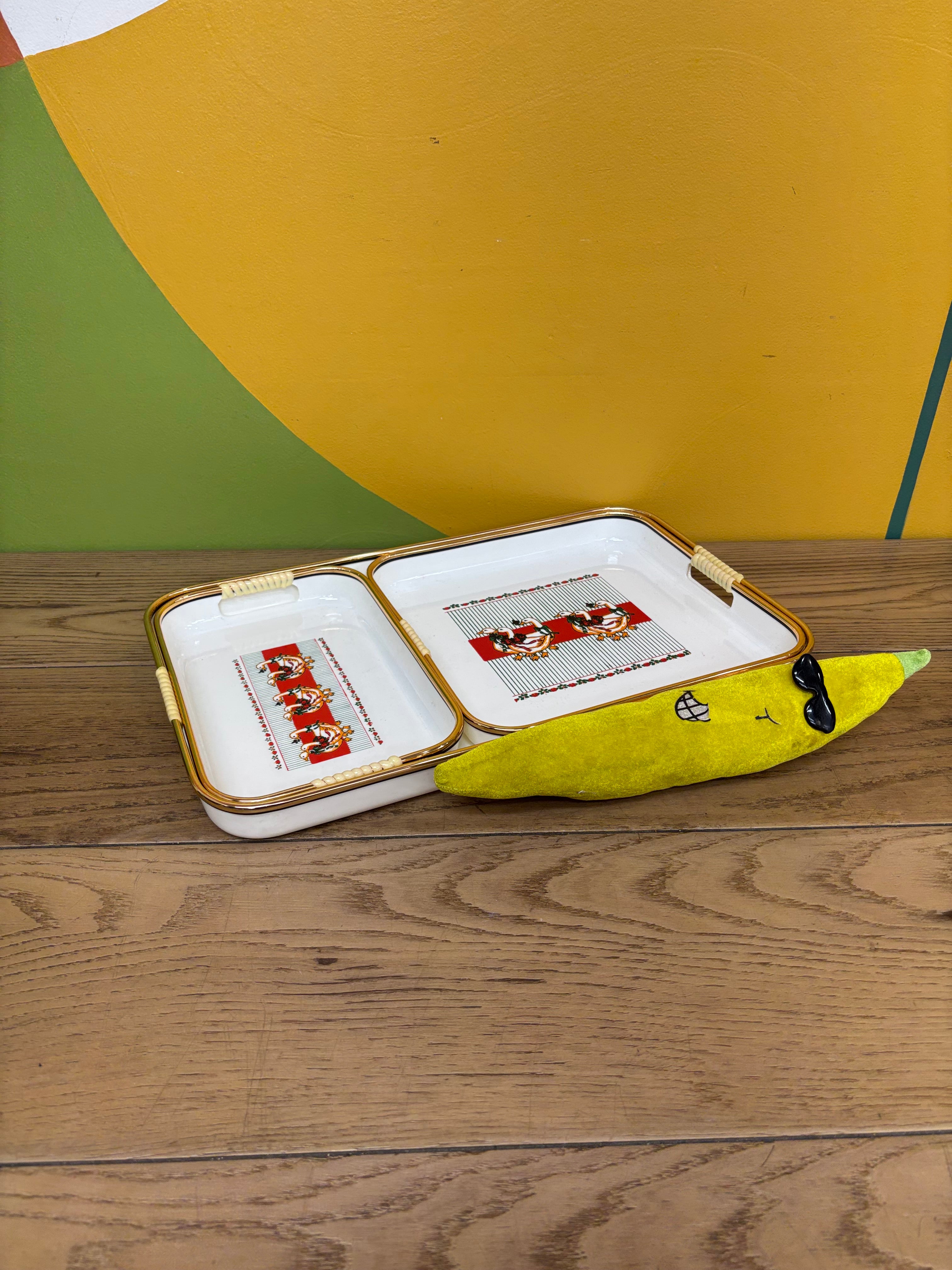 Christmas Goose Serving Trays