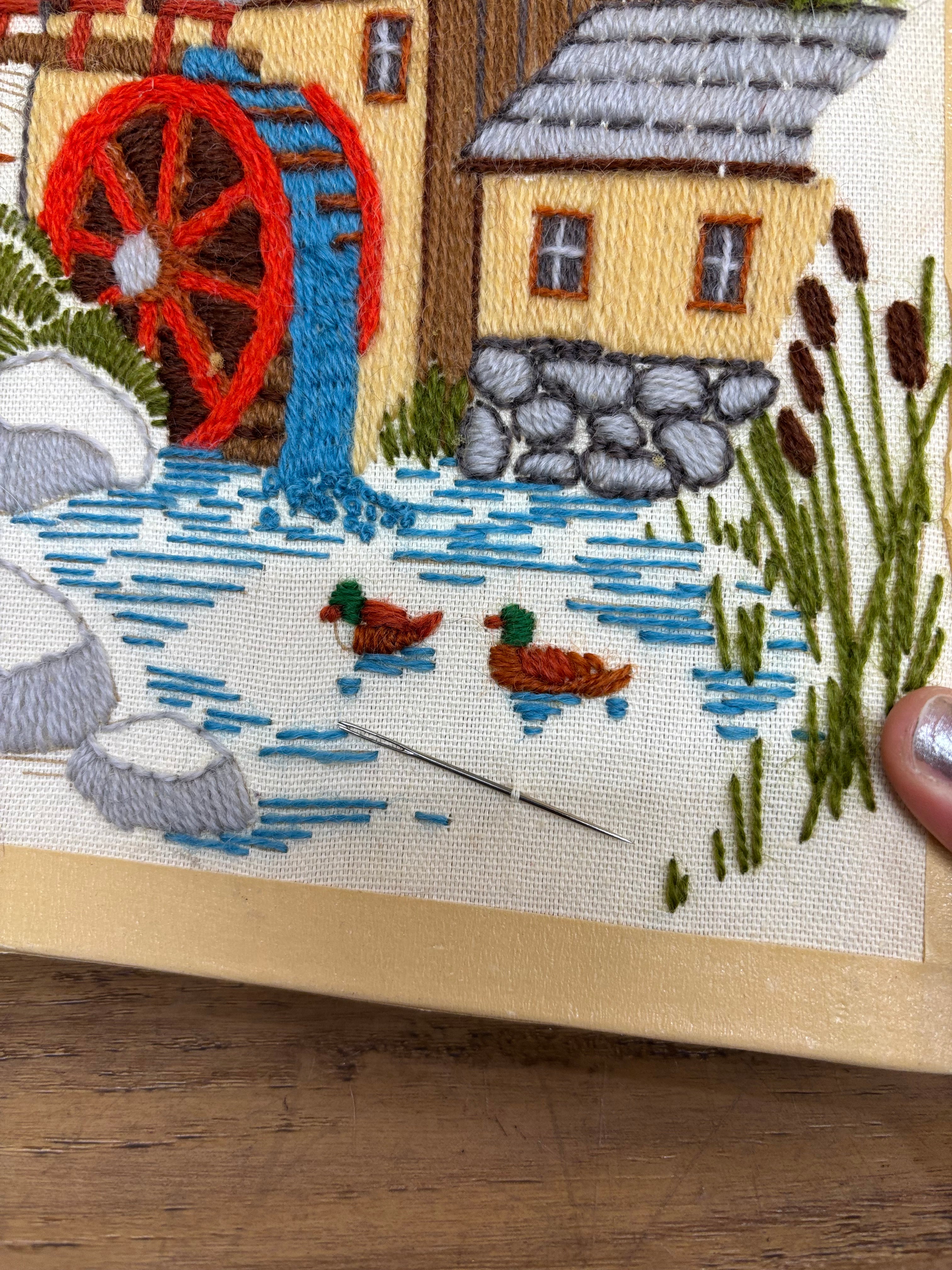 Unfinished Pine Valley Mill Embroidery