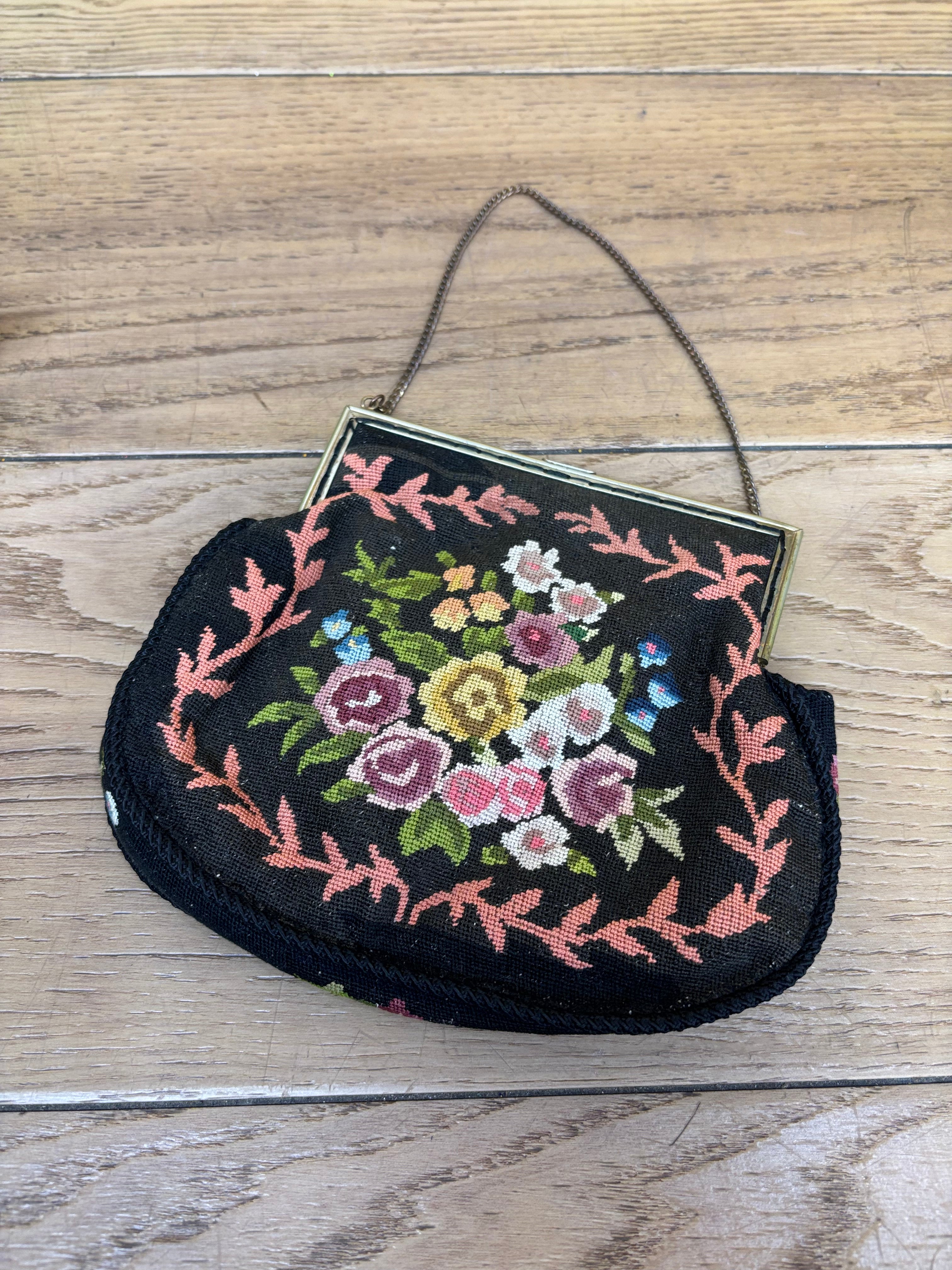Black Tapestry Clutch