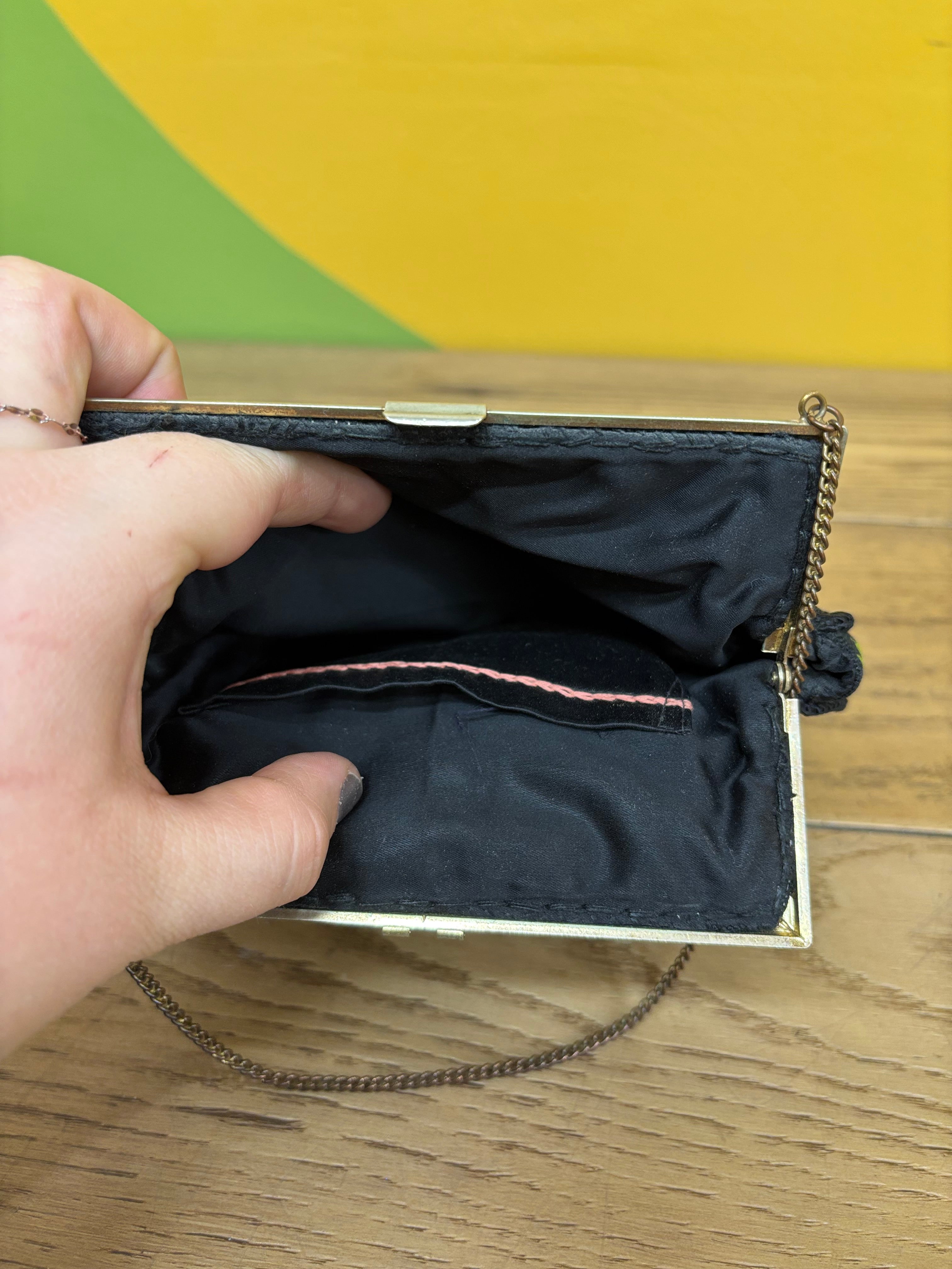 Black Tapestry Clutch
