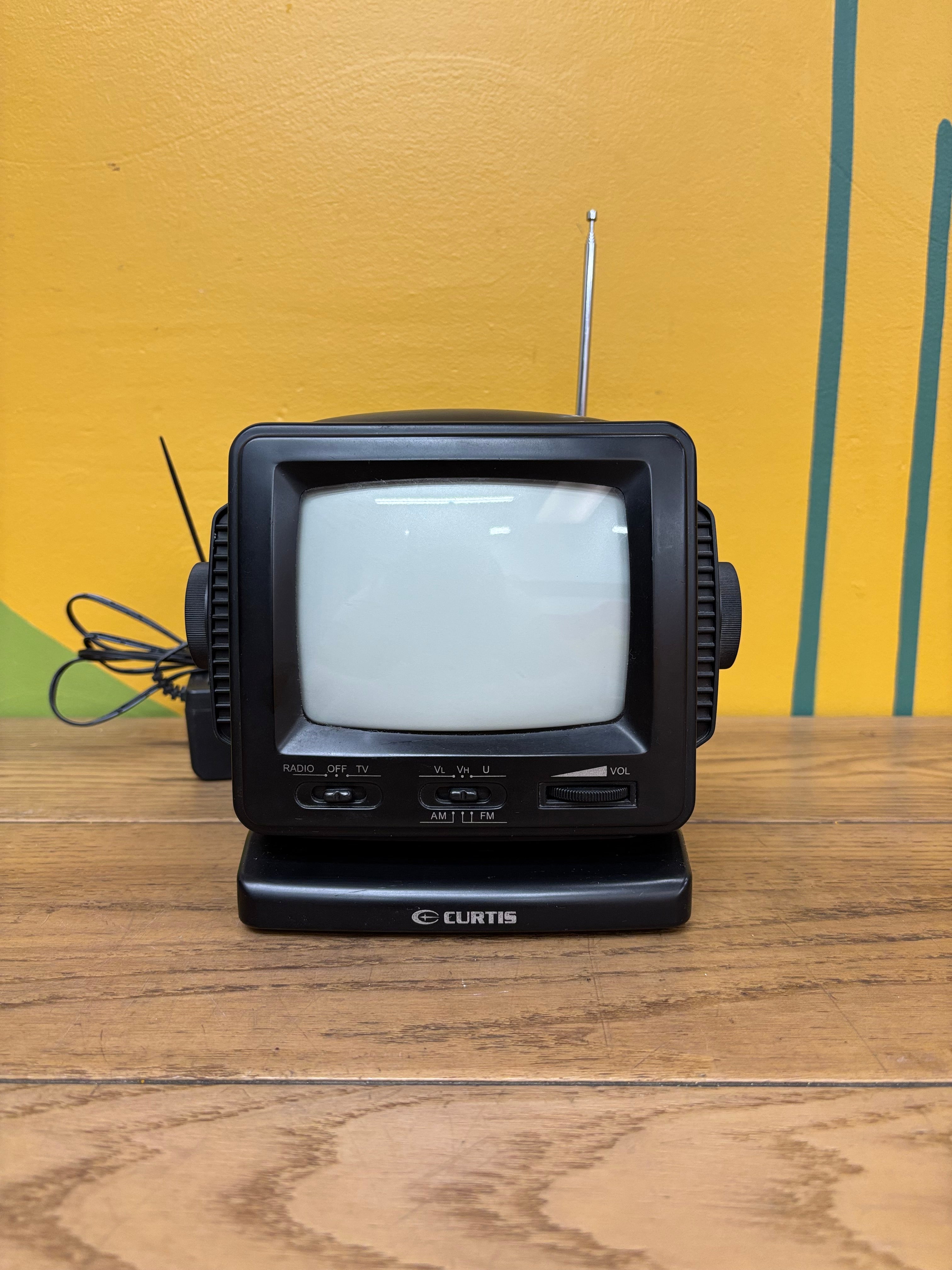 Curtis 5" Black & White Television with AM/FM Radio