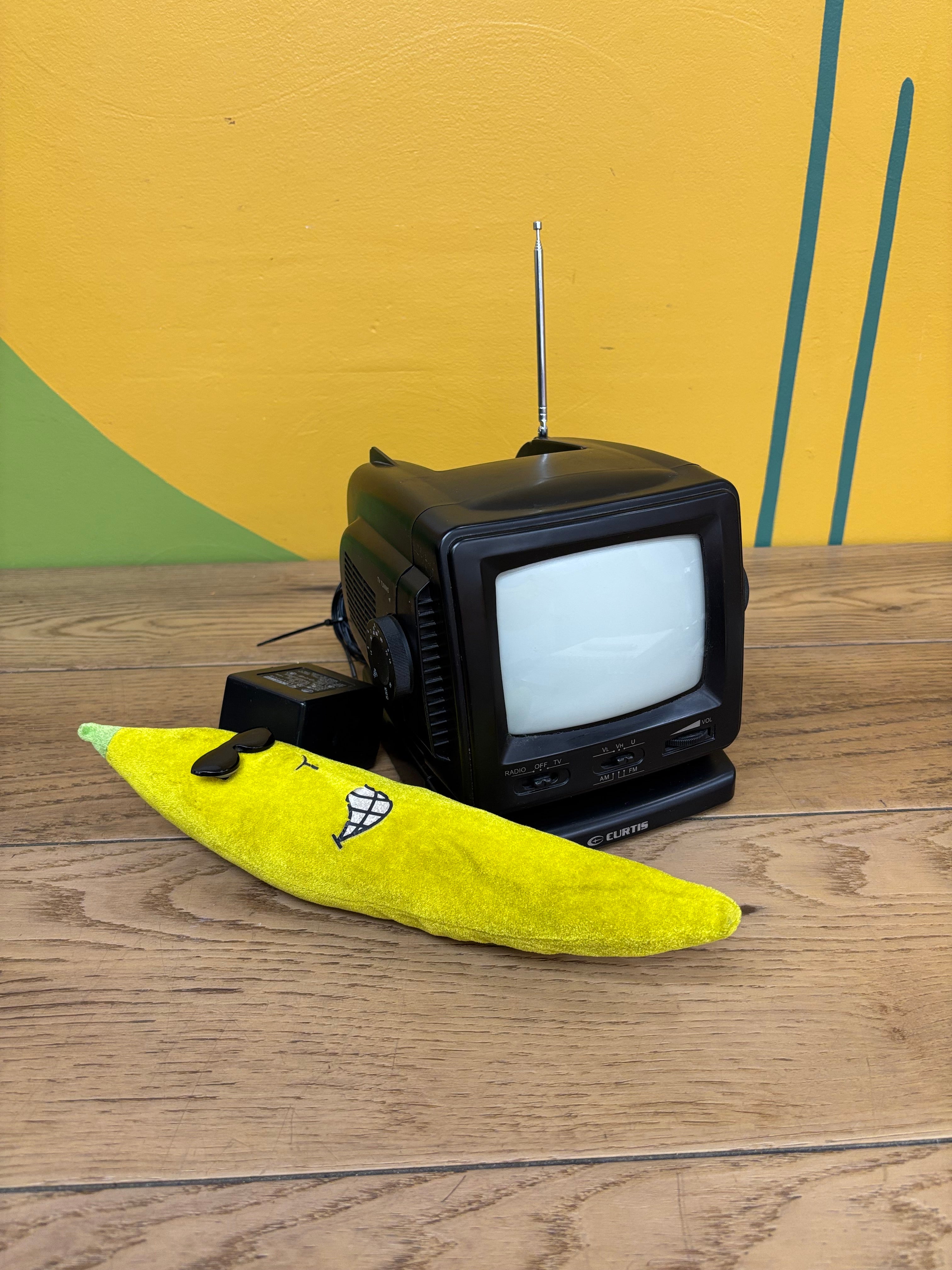 Curtis 5" Black & White Television with AM/FM Radio