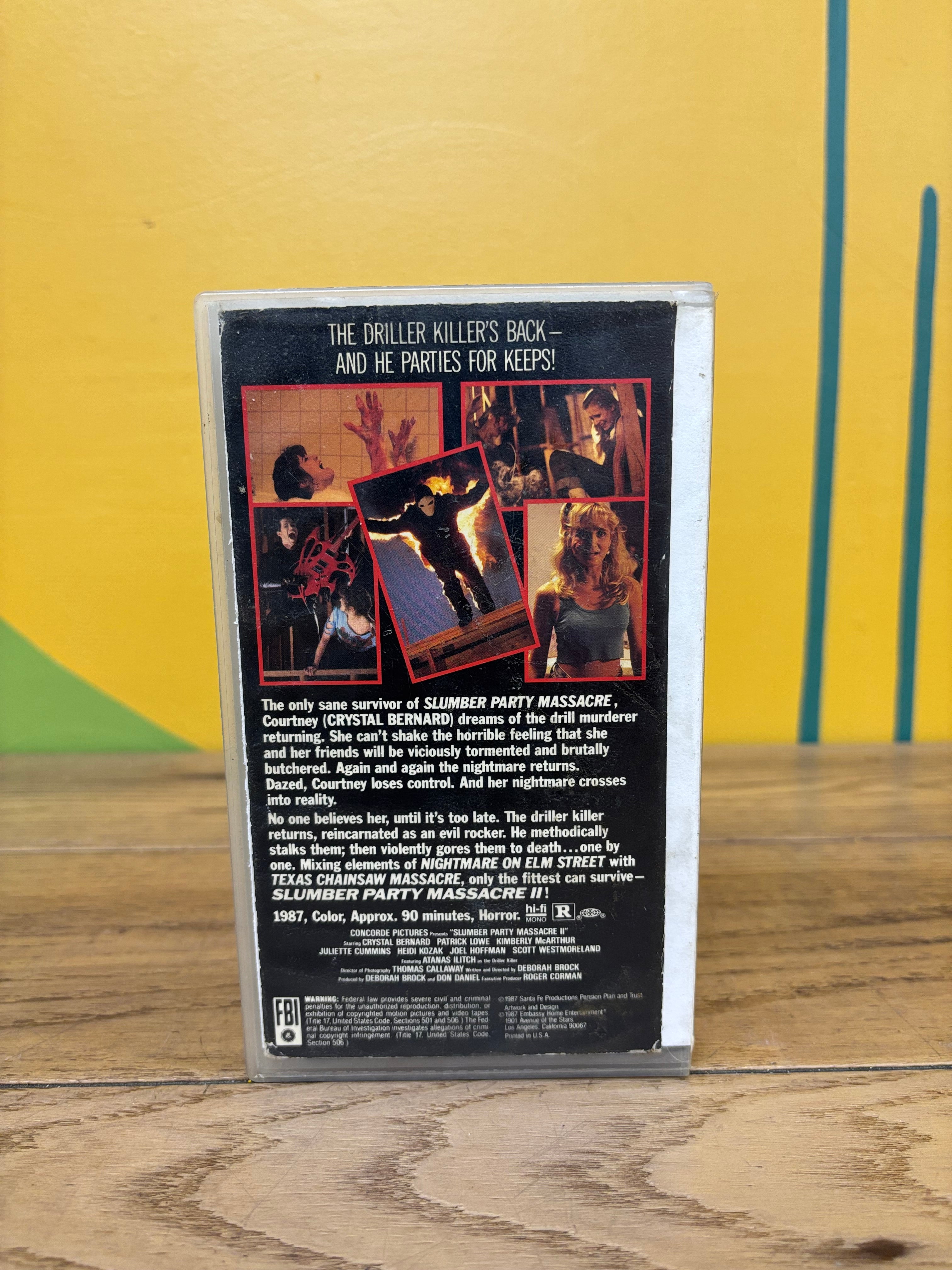 Slumber Party Massacre II VHS