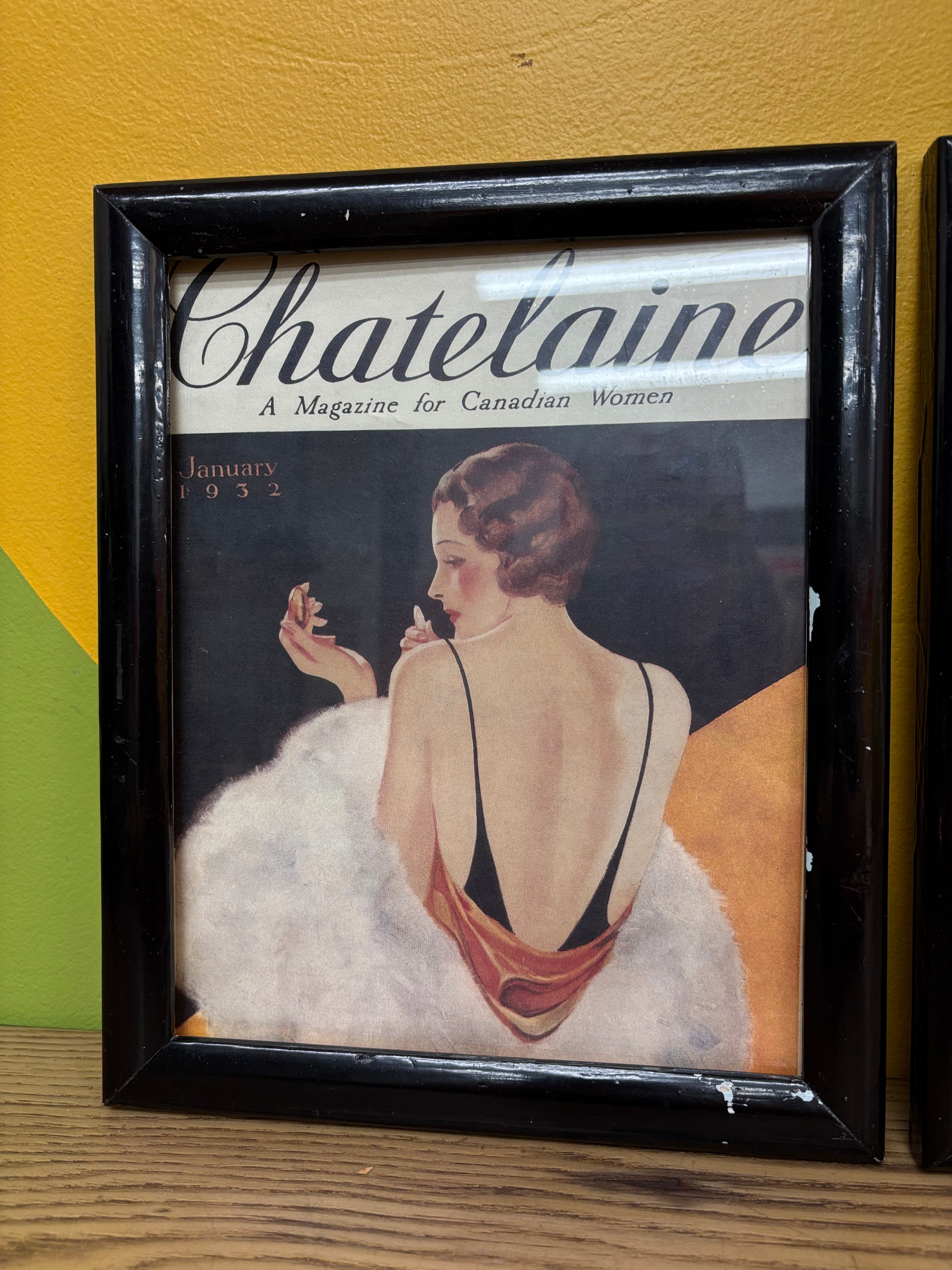 (2) Chatelaine Magazine Cover Prints
