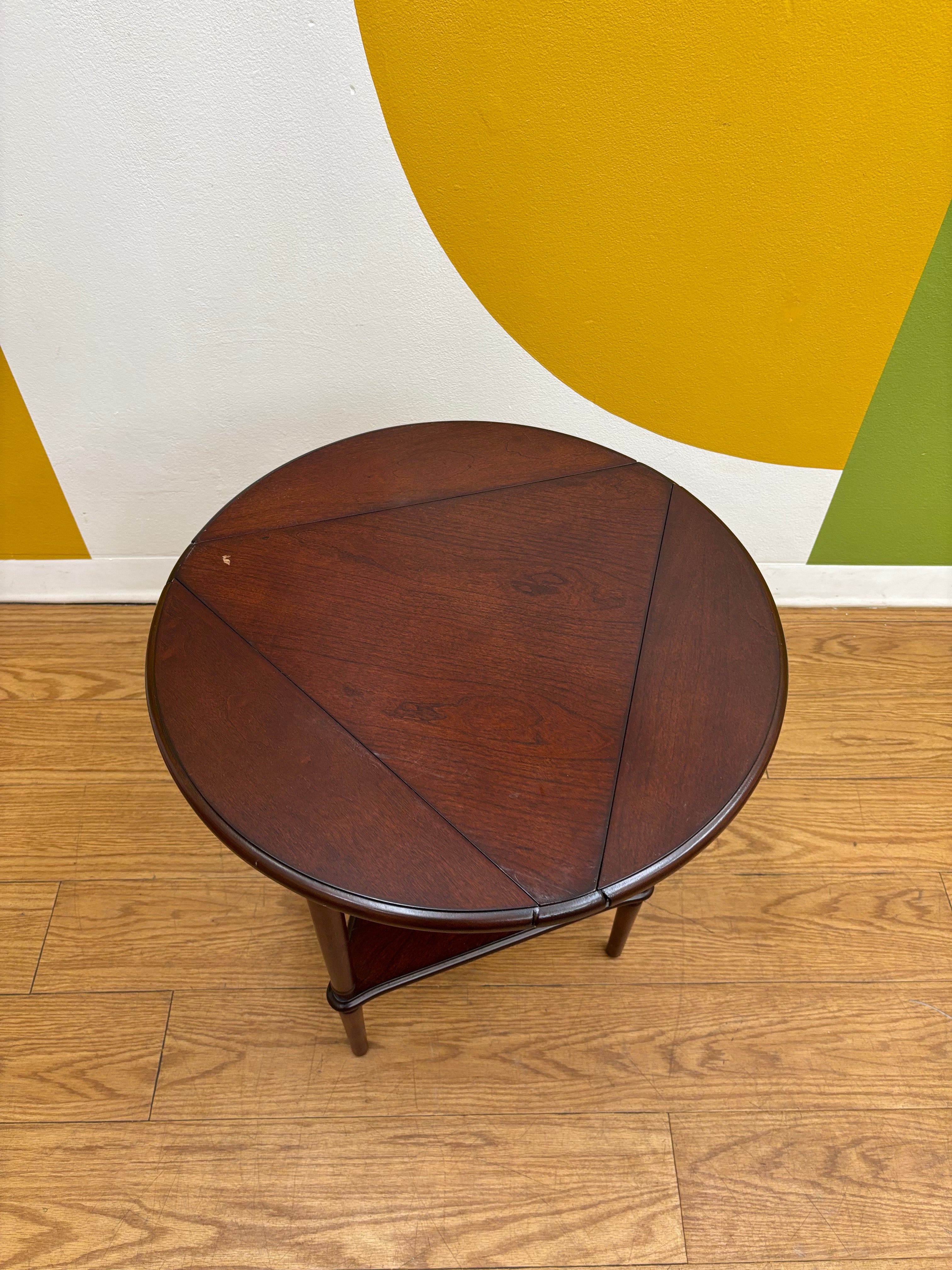 Triple Drop Leaf Folding Side Table (Bombay)