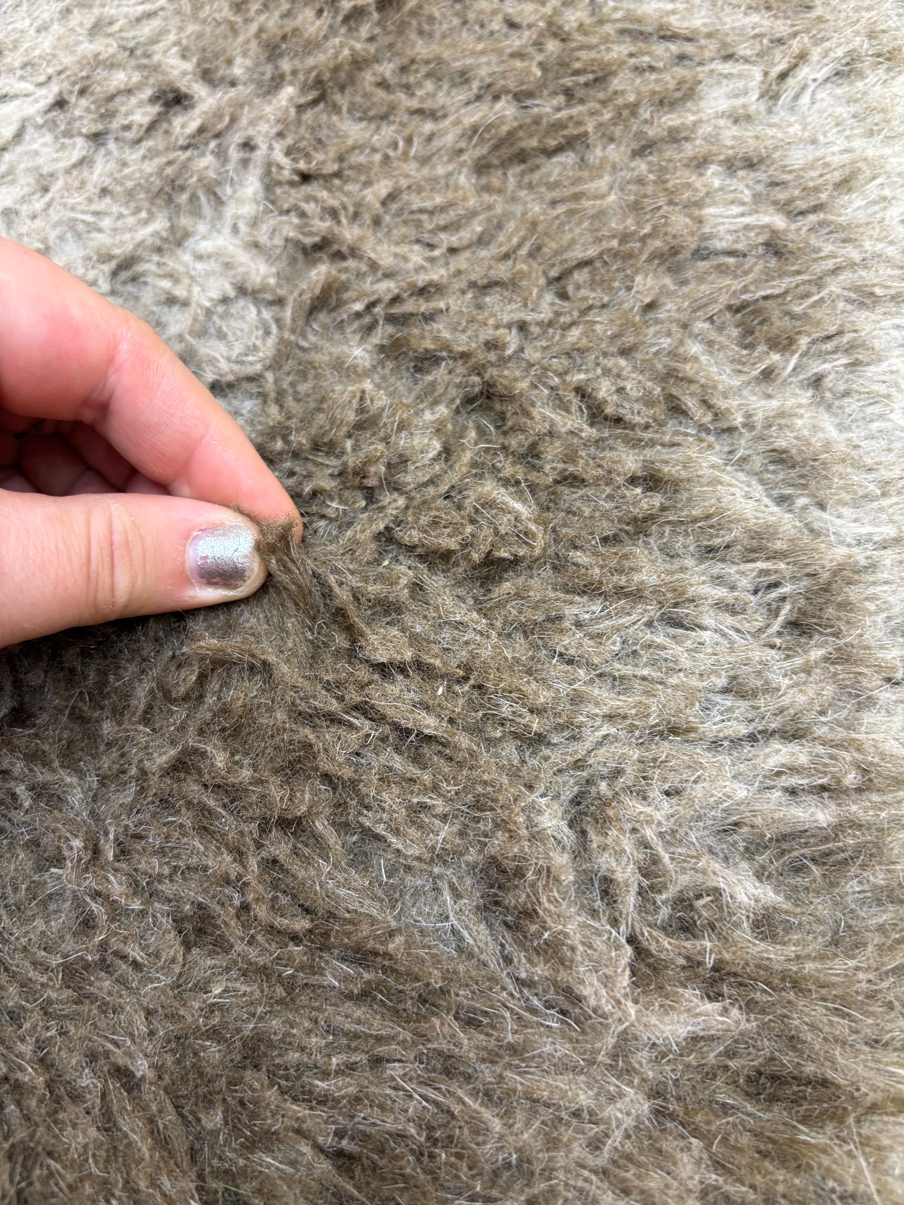 Faux Fur Ottoman