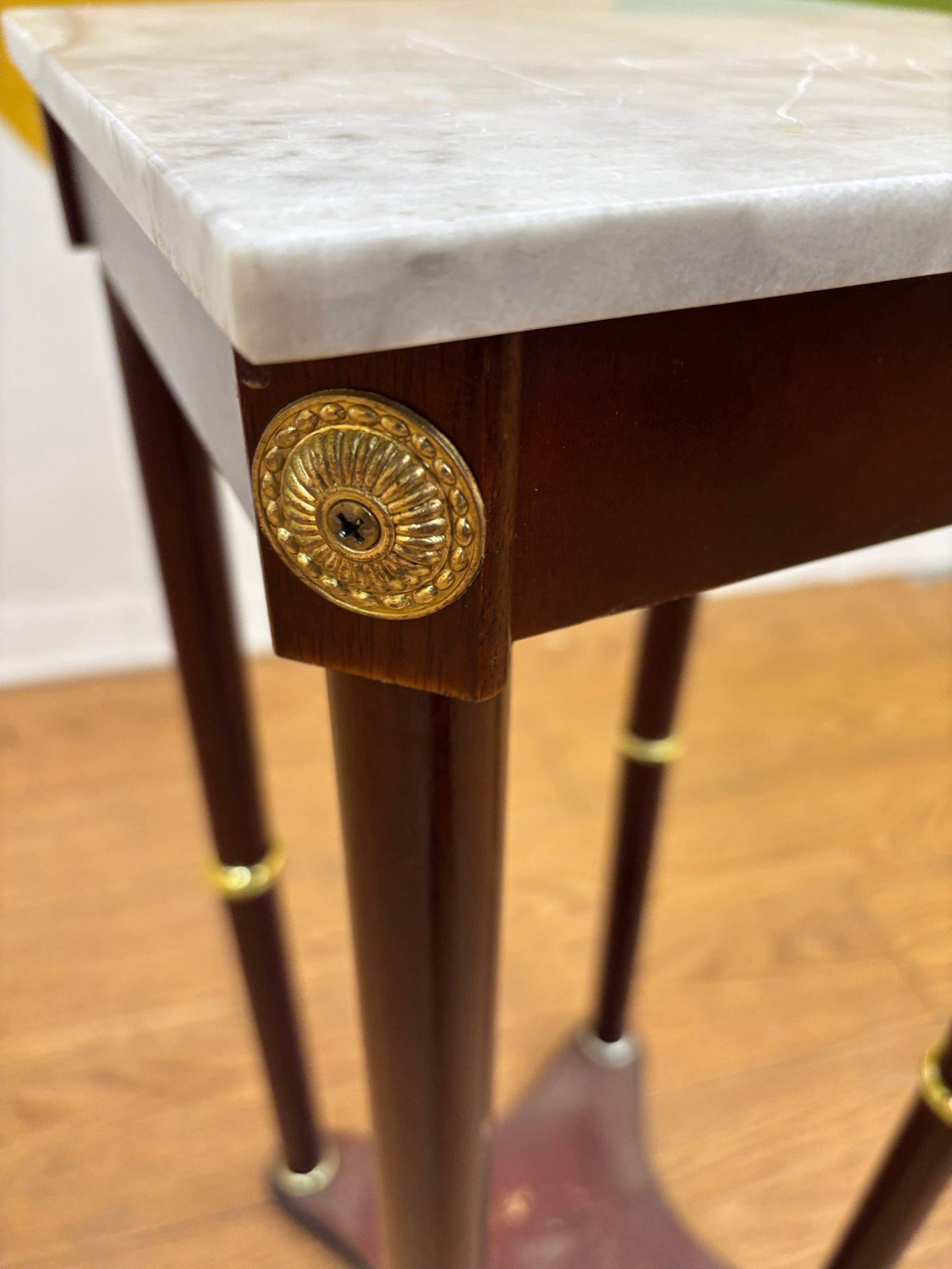 Square Marble Top Side Table