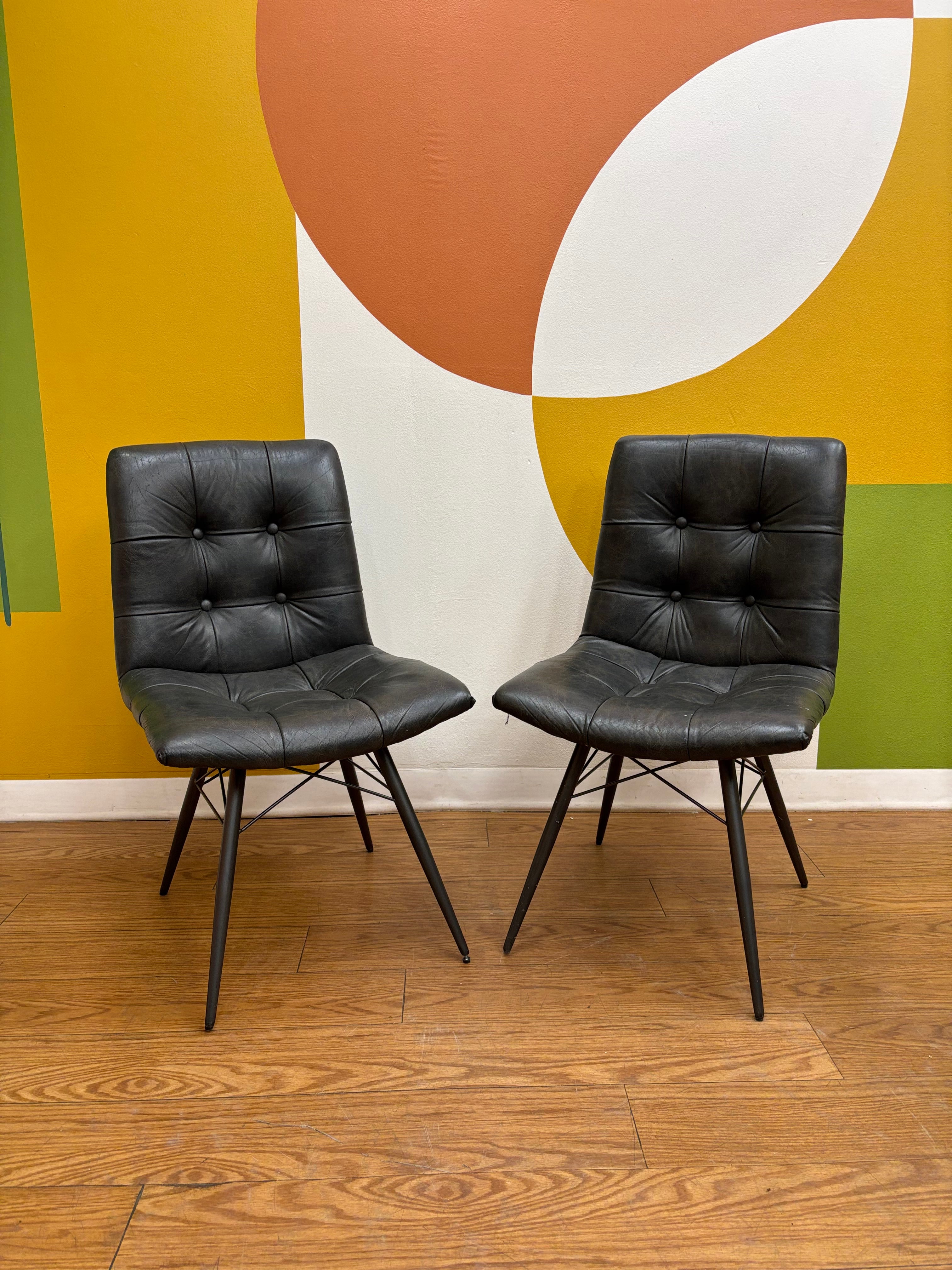 (2) Pleather Dining Chairs