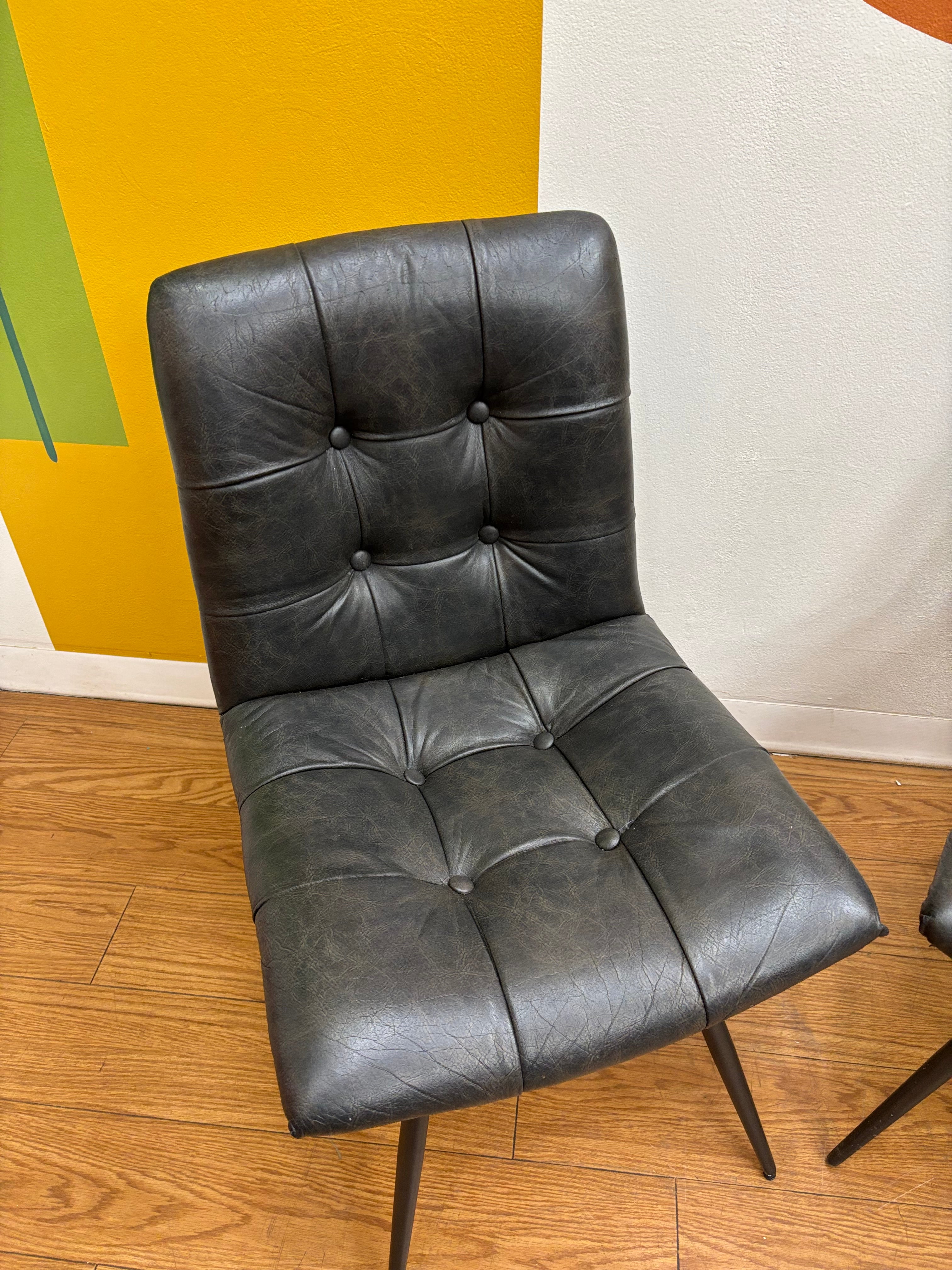 (2) Pleather Dining Chairs