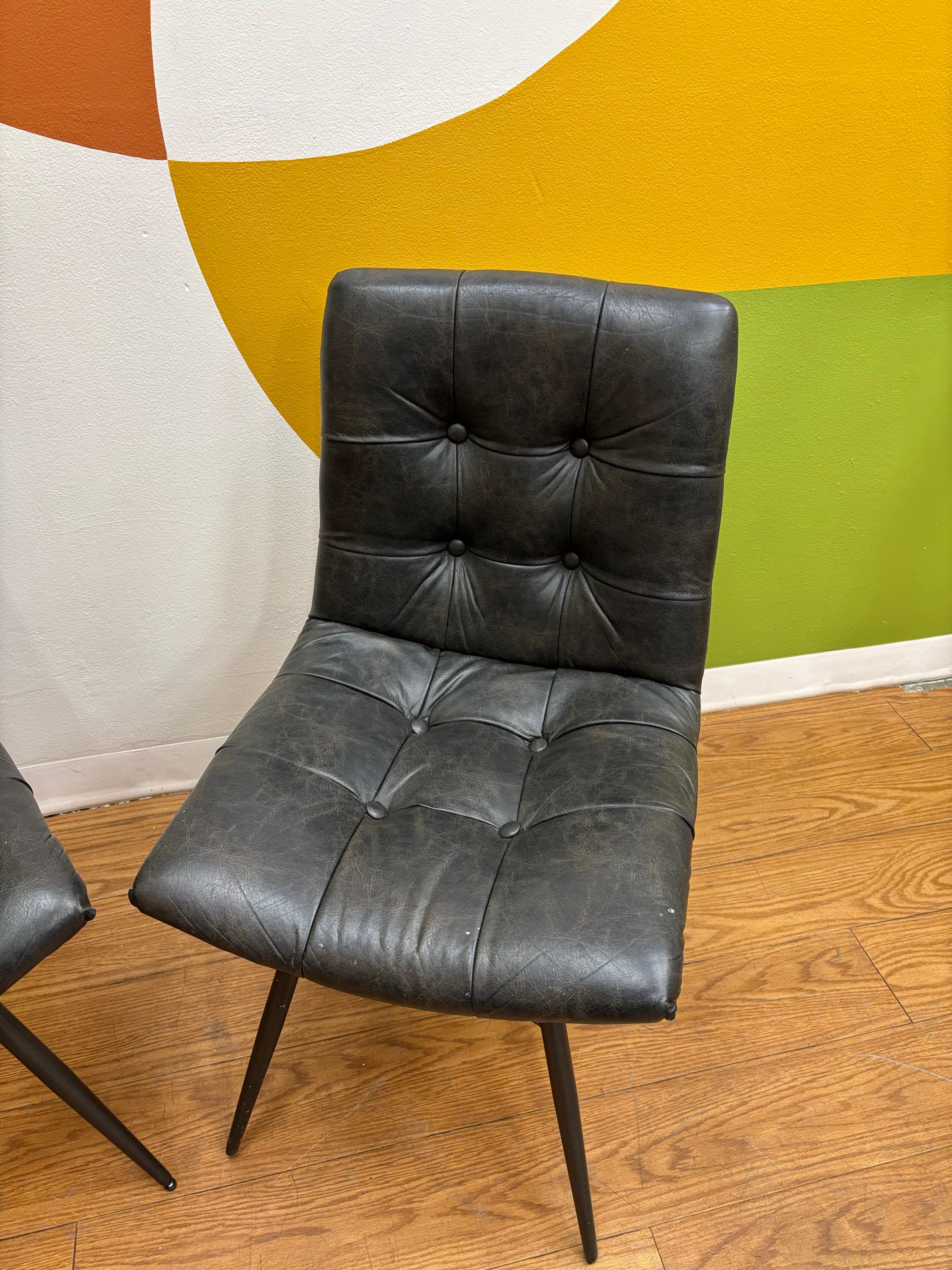 (2) Pleather Dining Chairs