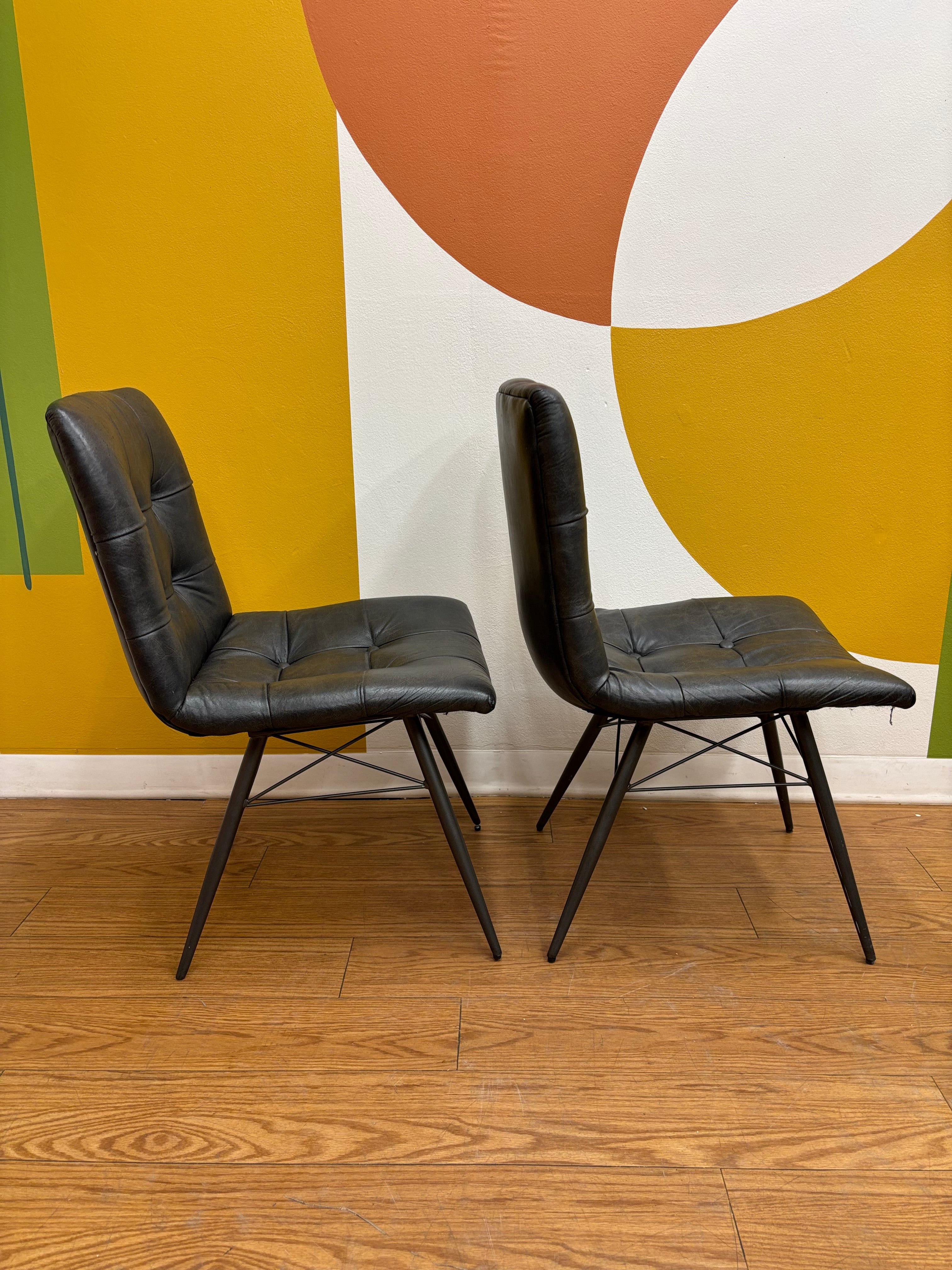 (2) Pleather Dining Chairs