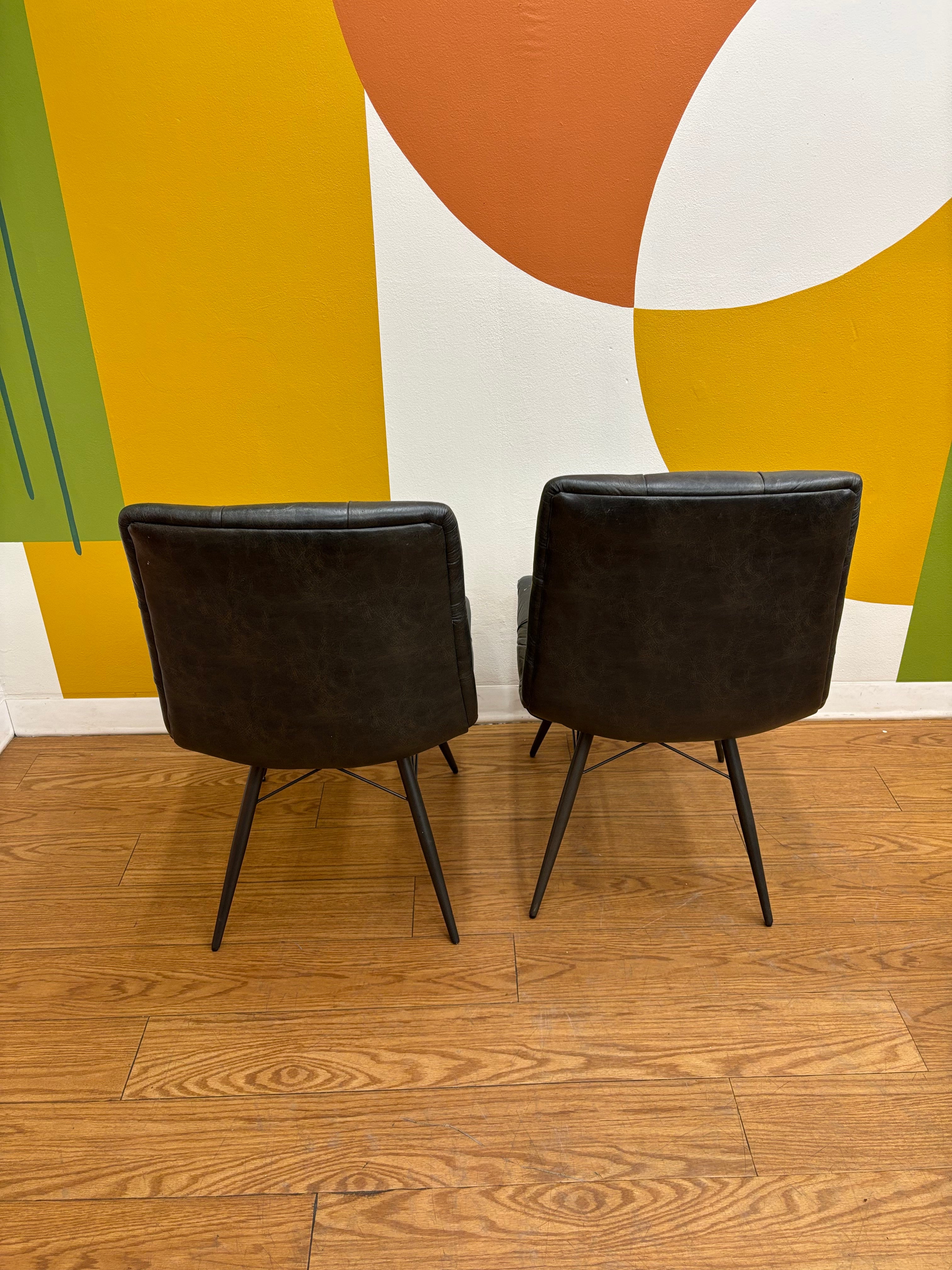 (2) Pleather Dining Chairs
