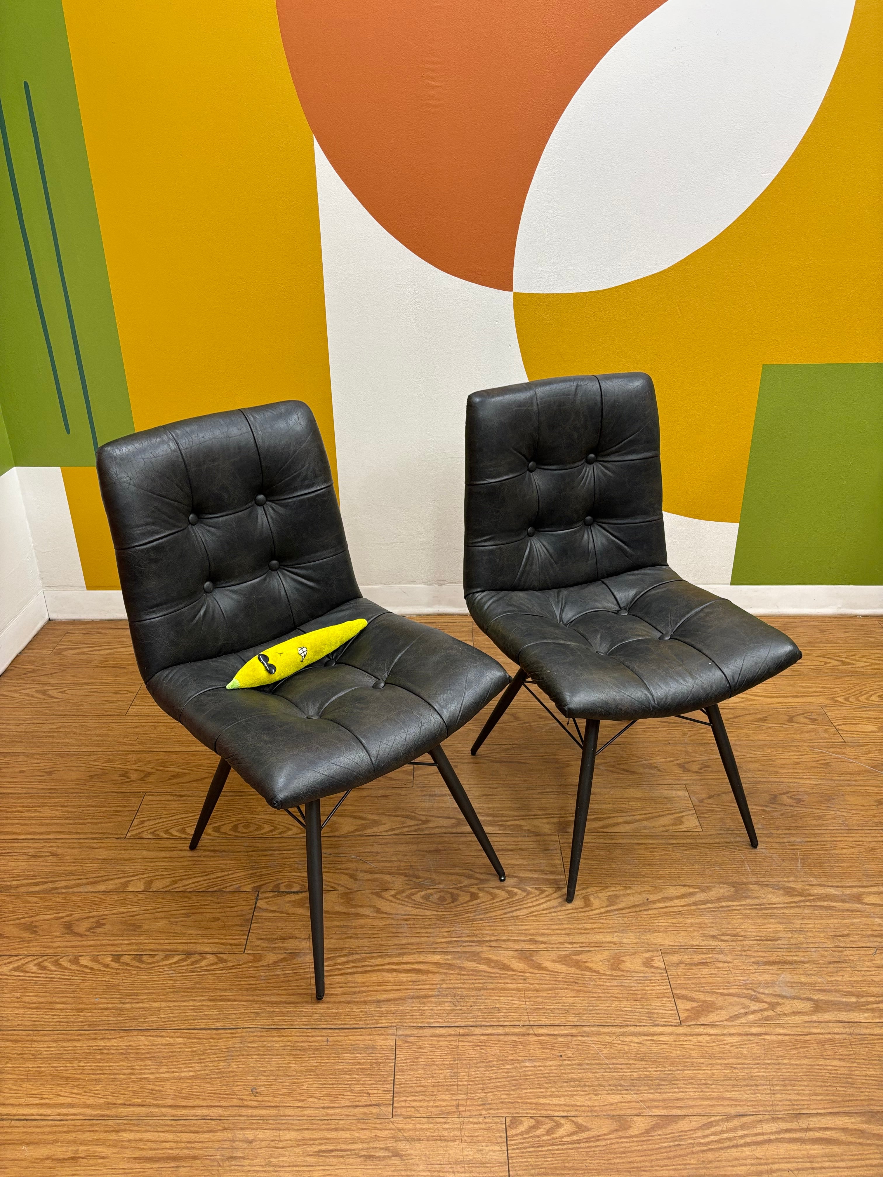 (2) Pleather Dining Chairs