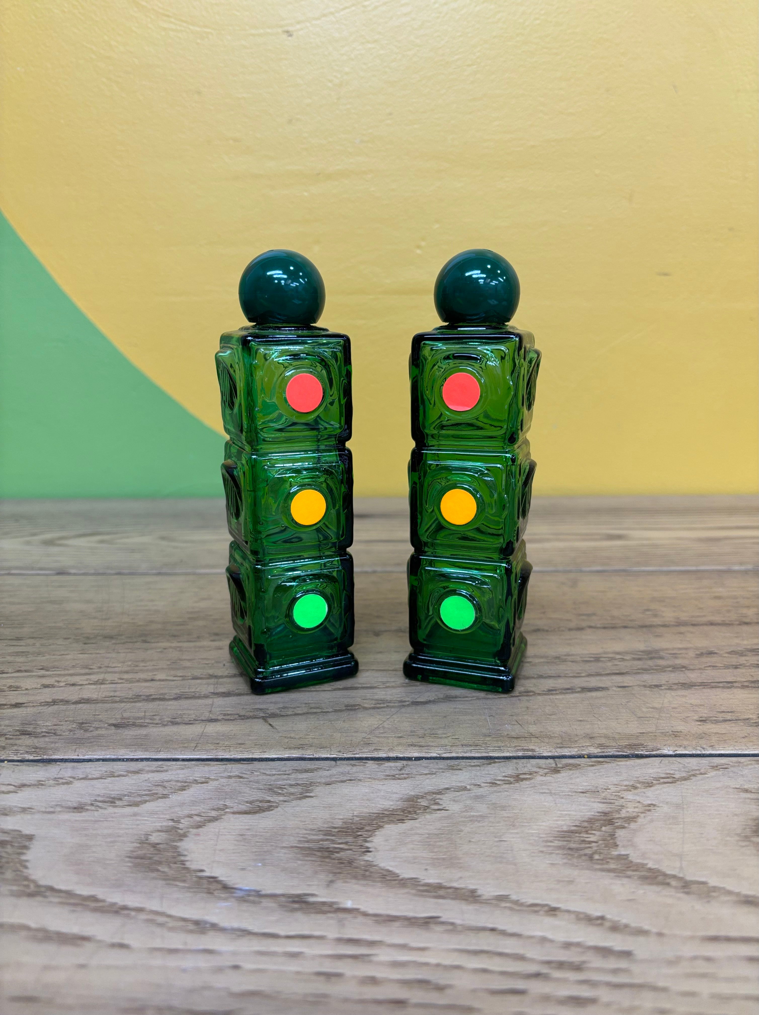 Avon Stop N Go Traffic Light Salt & Pepper Shakers