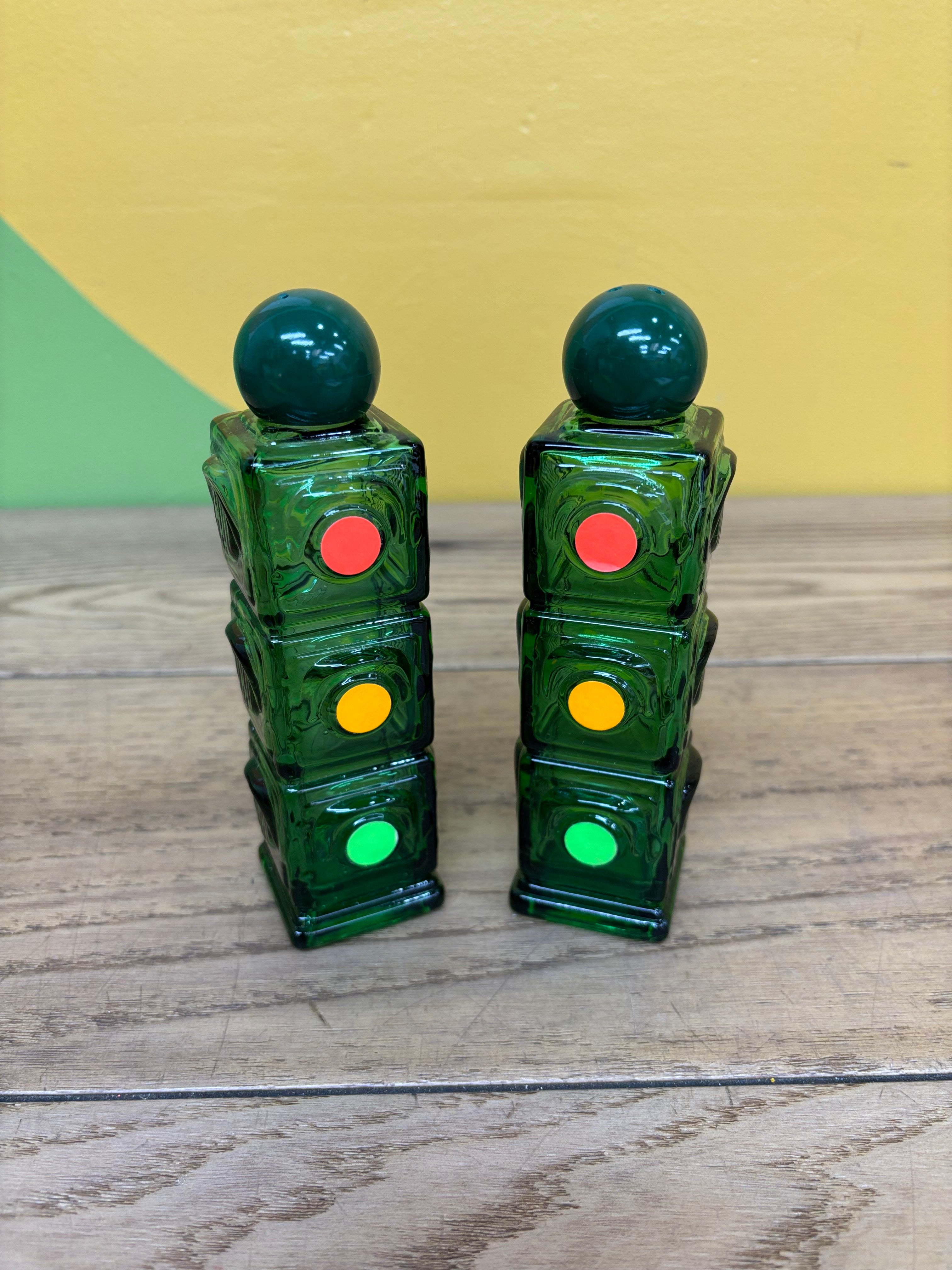 Avon Stop N Go Traffic Light Salt & Pepper Shakers