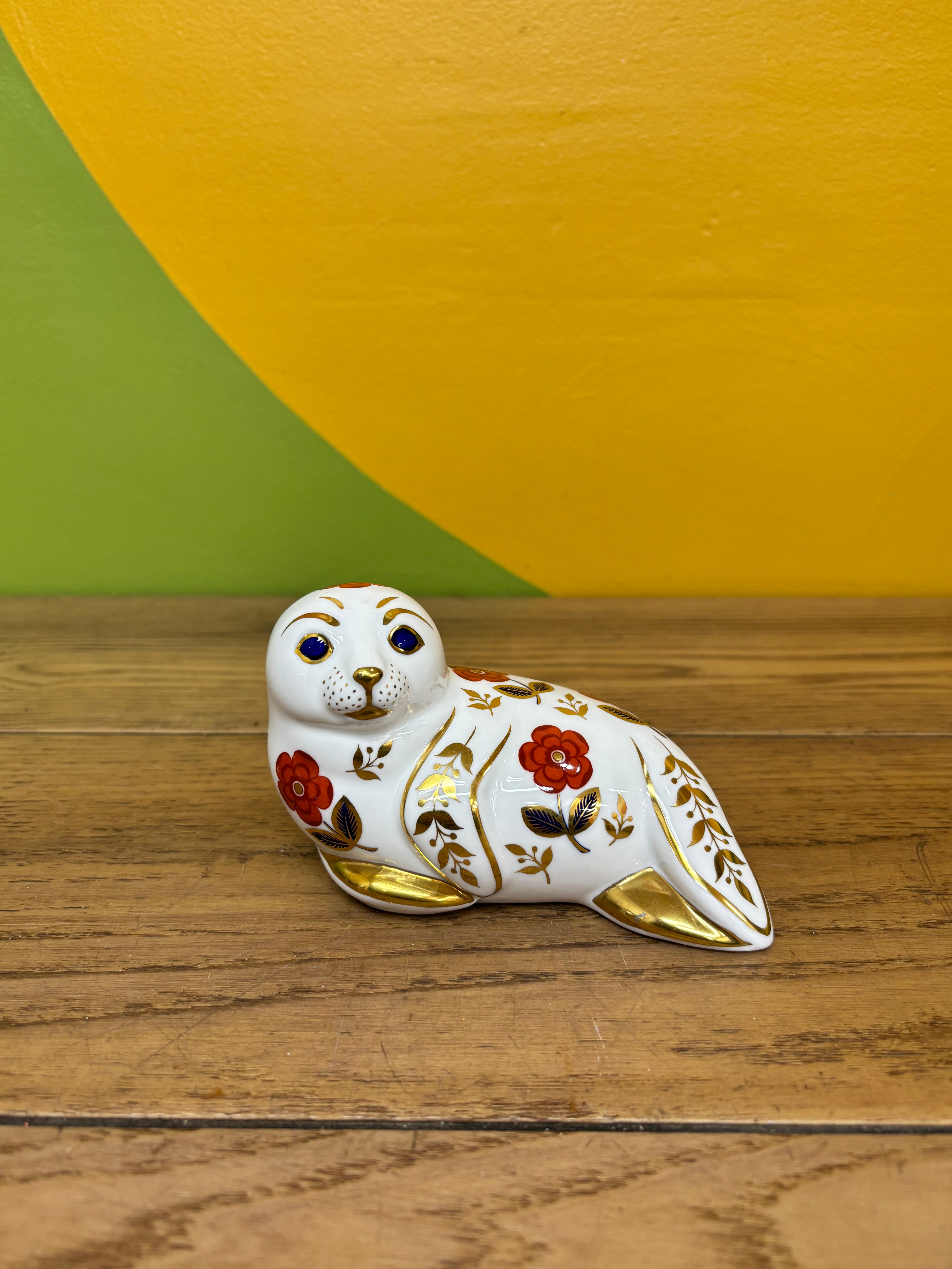 Royal Crown Derby Seal Paperweight