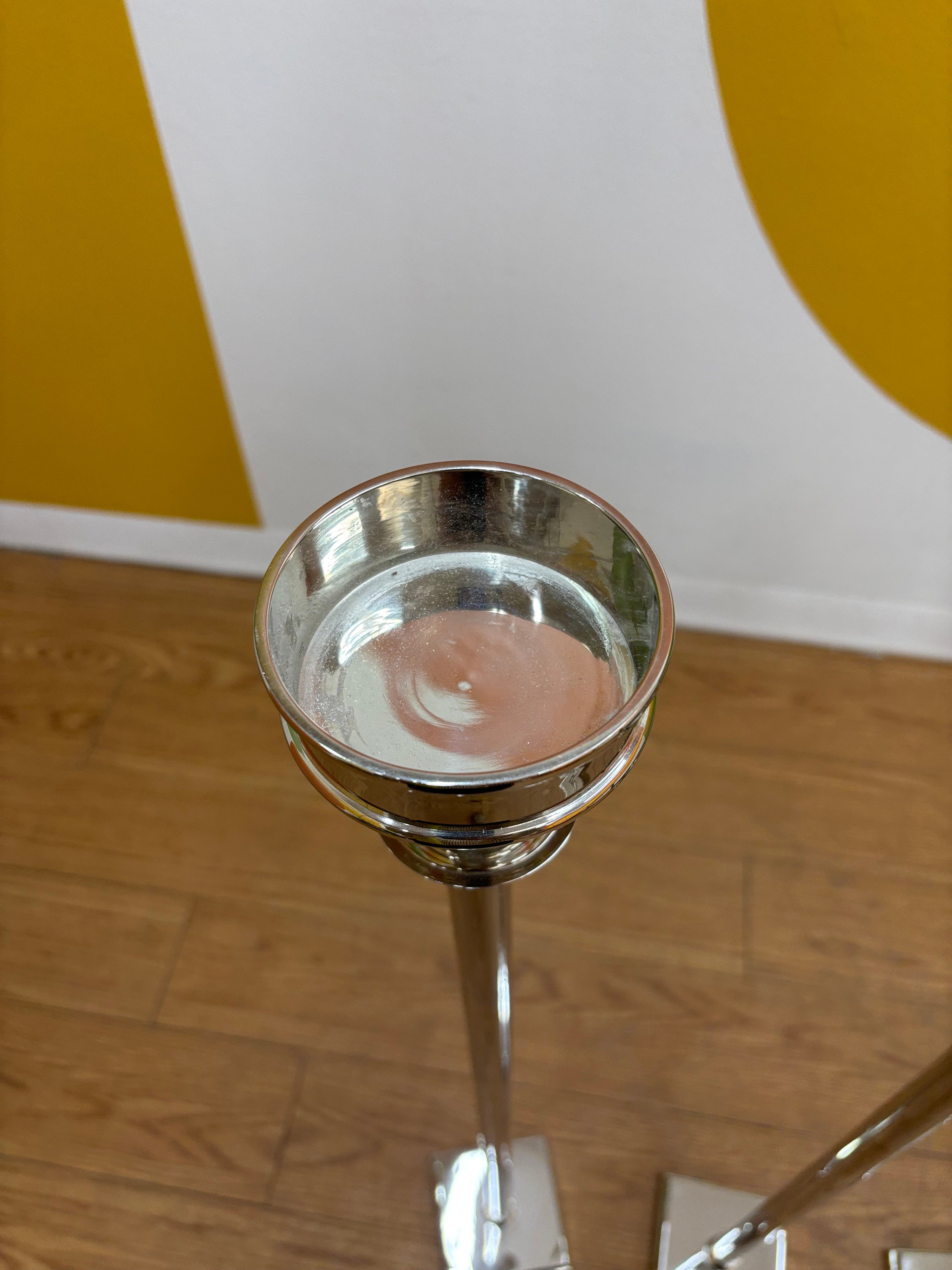 (3) Metal Floor Candle Holders