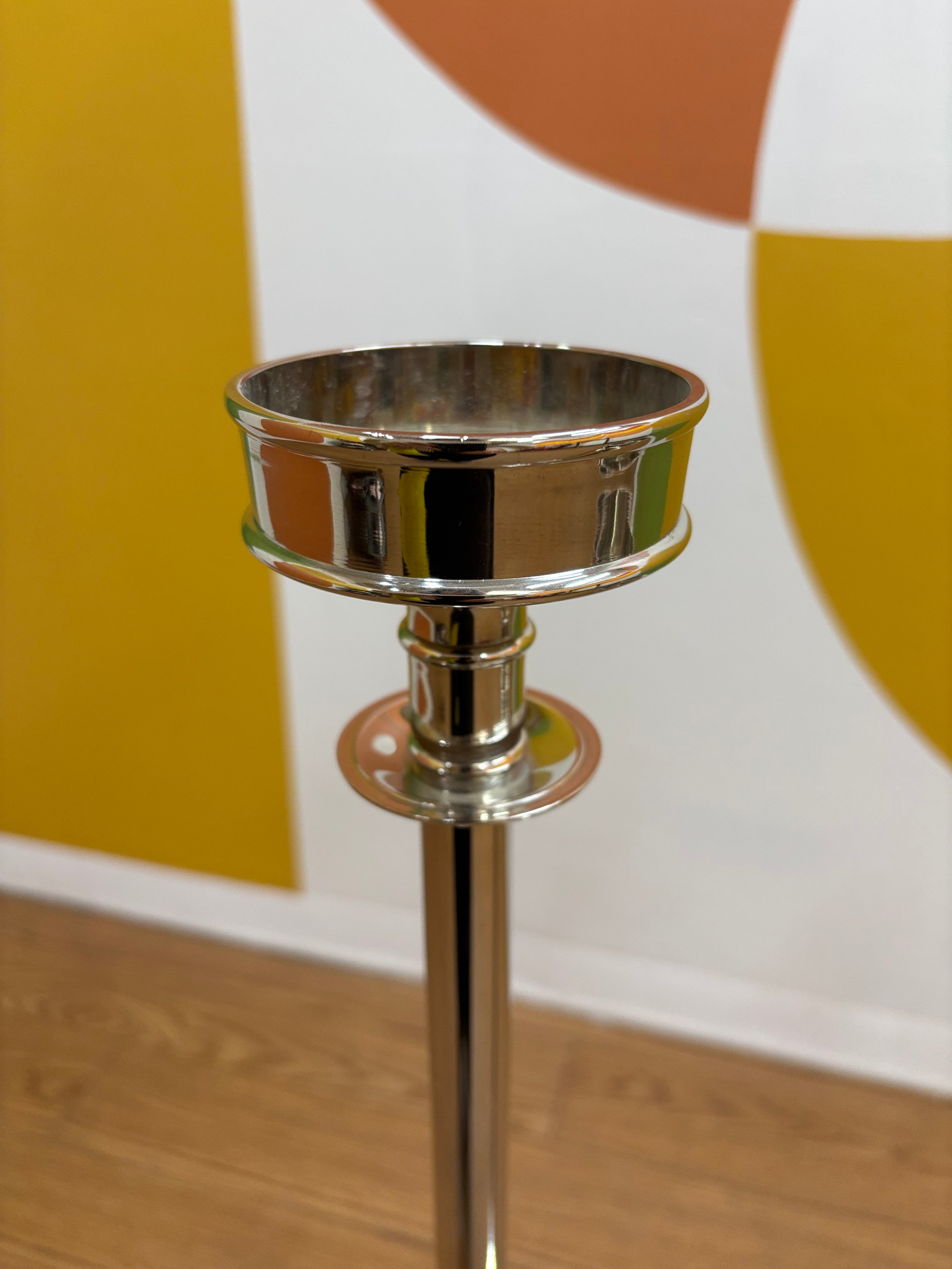 (3) Metal Floor Candle Holders
