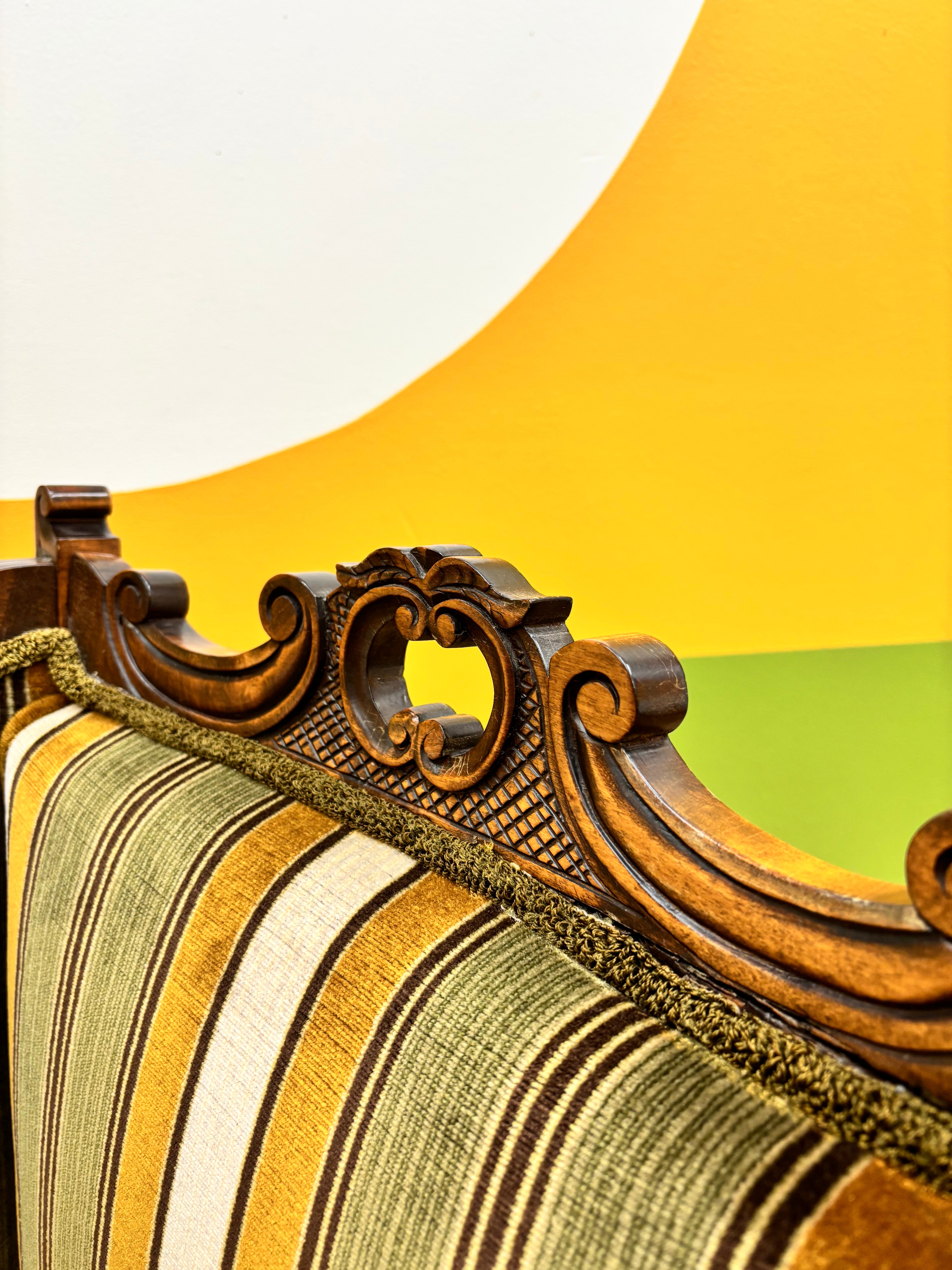 Striped Green Chair