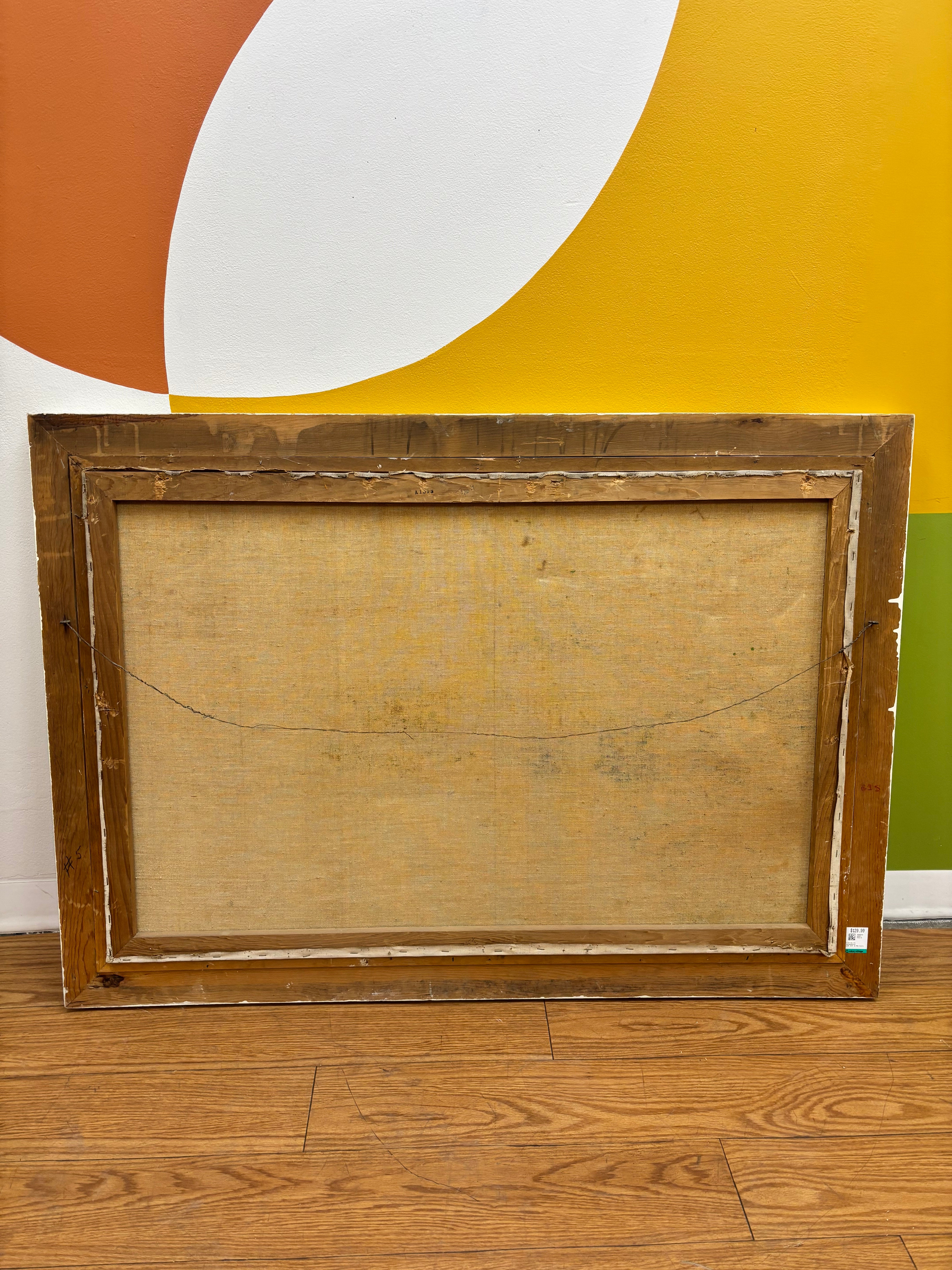 Large White Framed Art