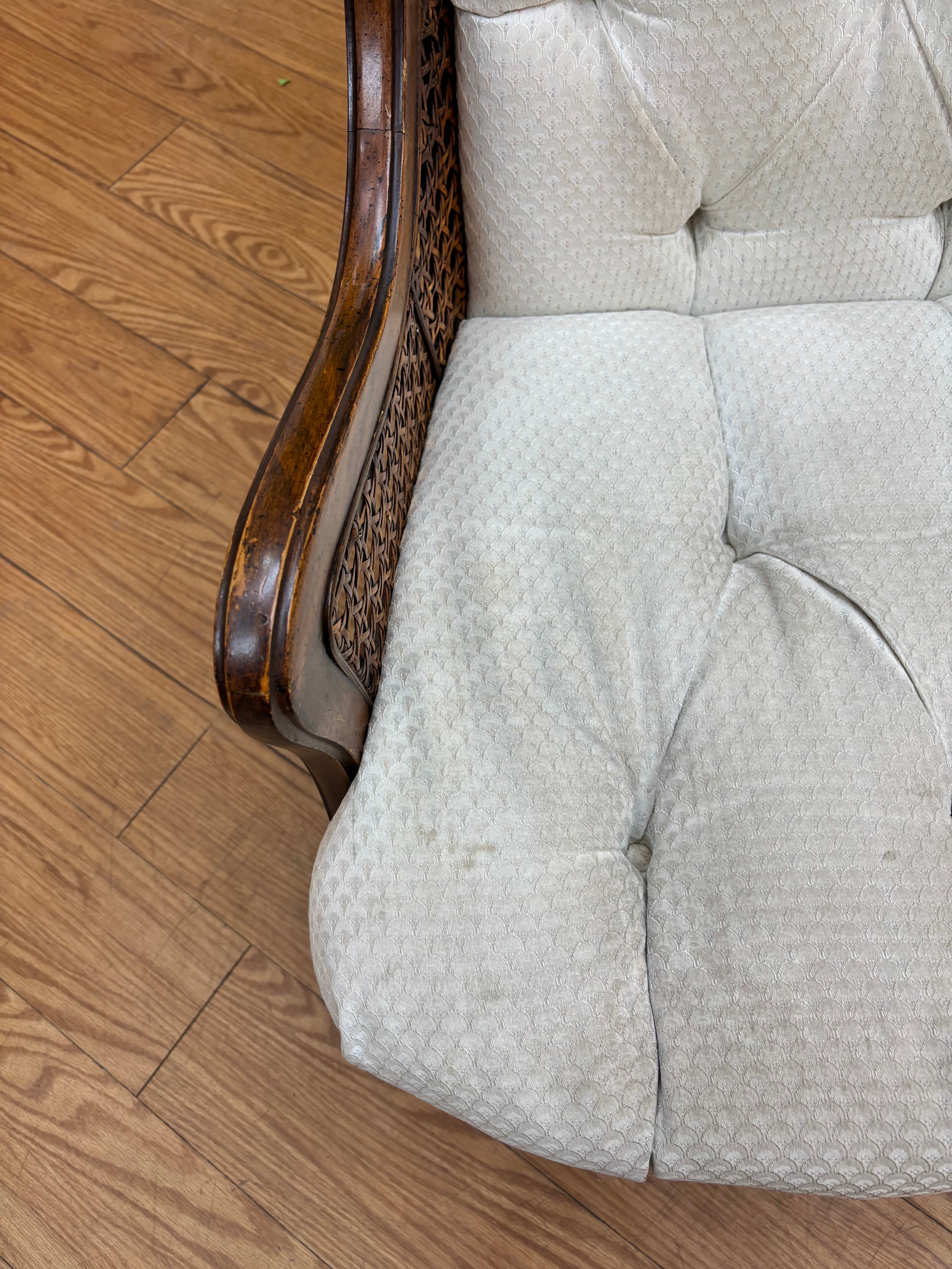 High Back Cane Tufted Chair (2 available )