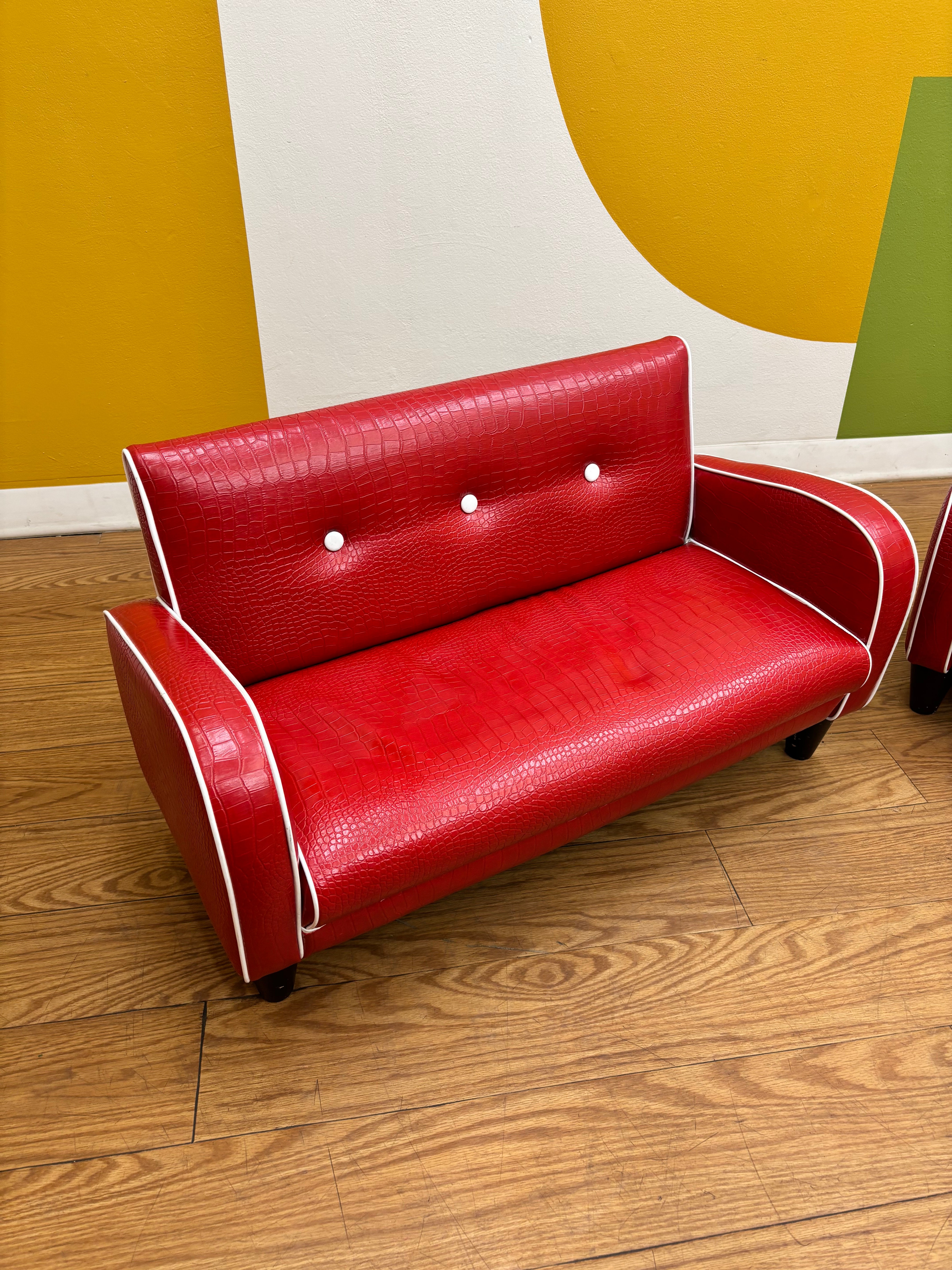 Red Children’s Sofa and Chair