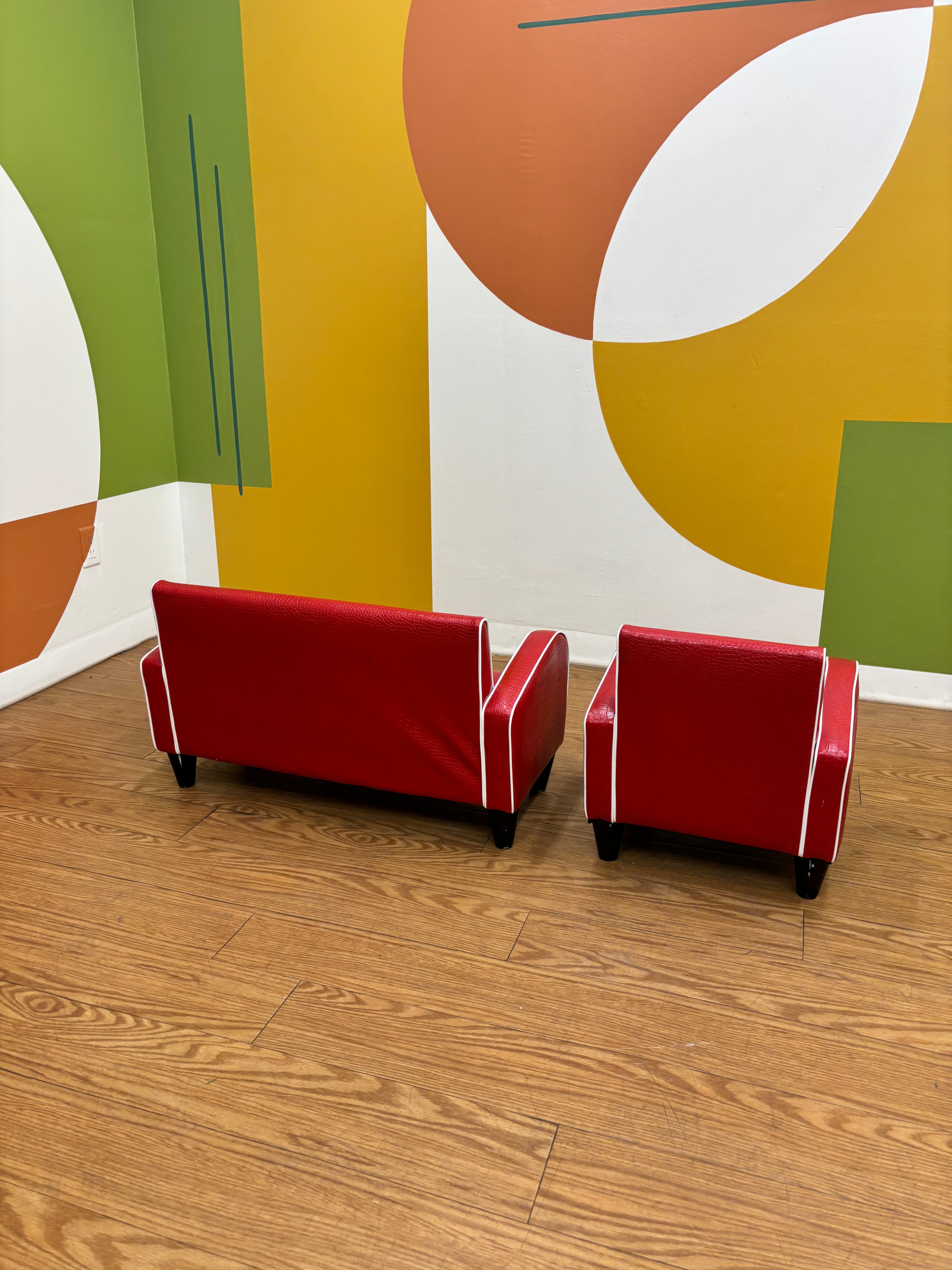 Red Children’s Sofa and Chair