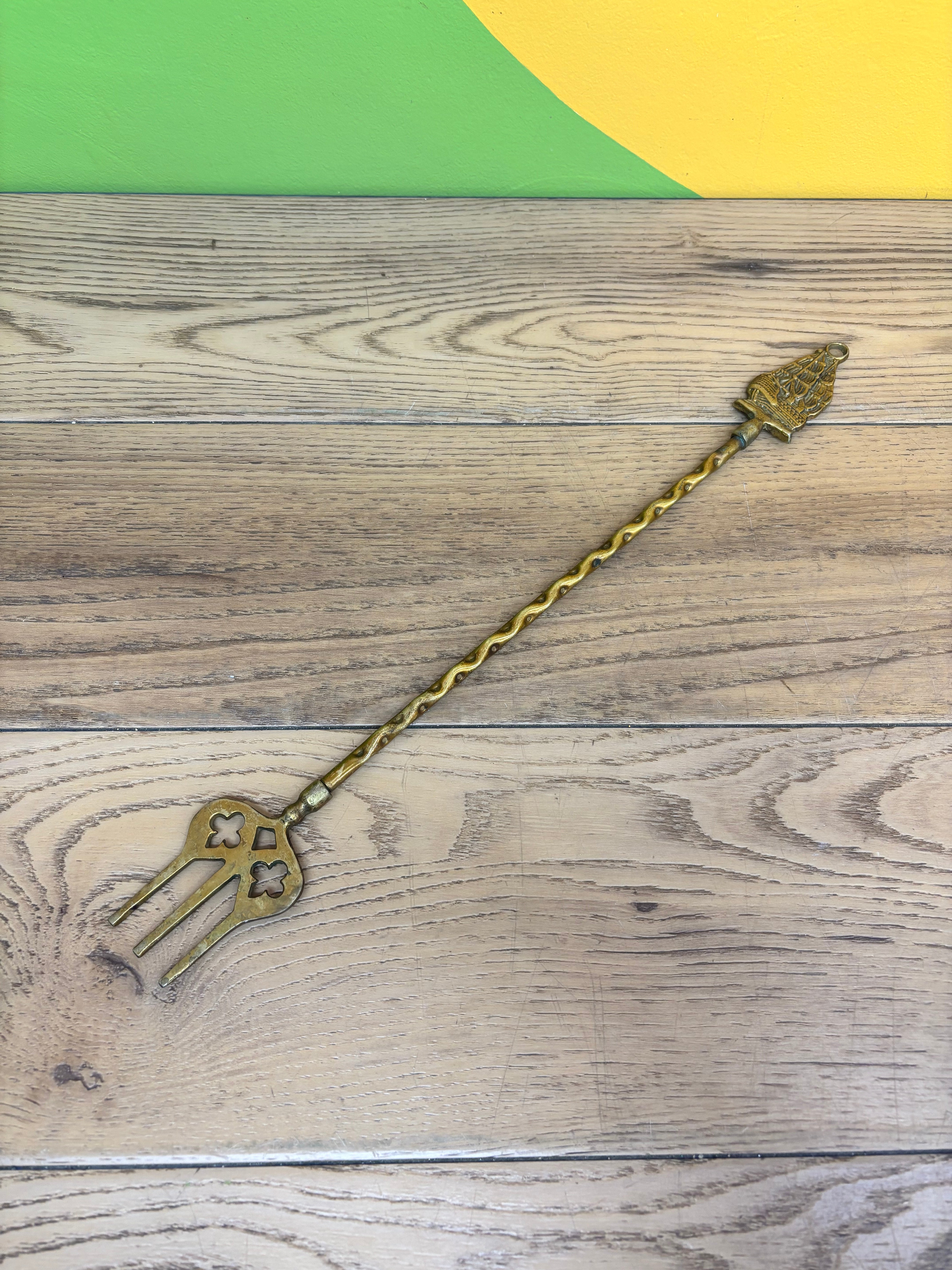 Brass Ship Fireplace Toasting Fork