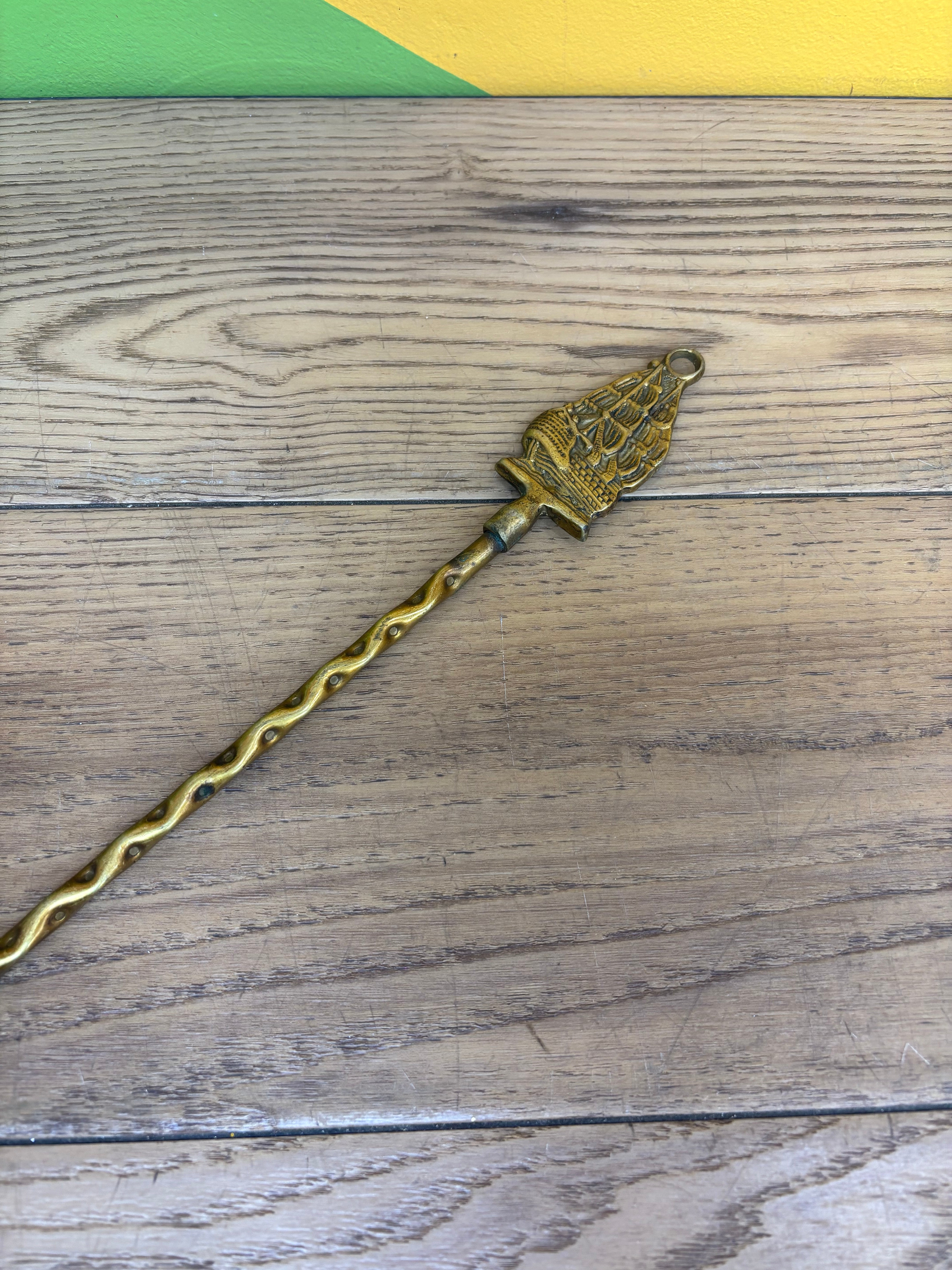 Brass Ship Fireplace Toasting Fork