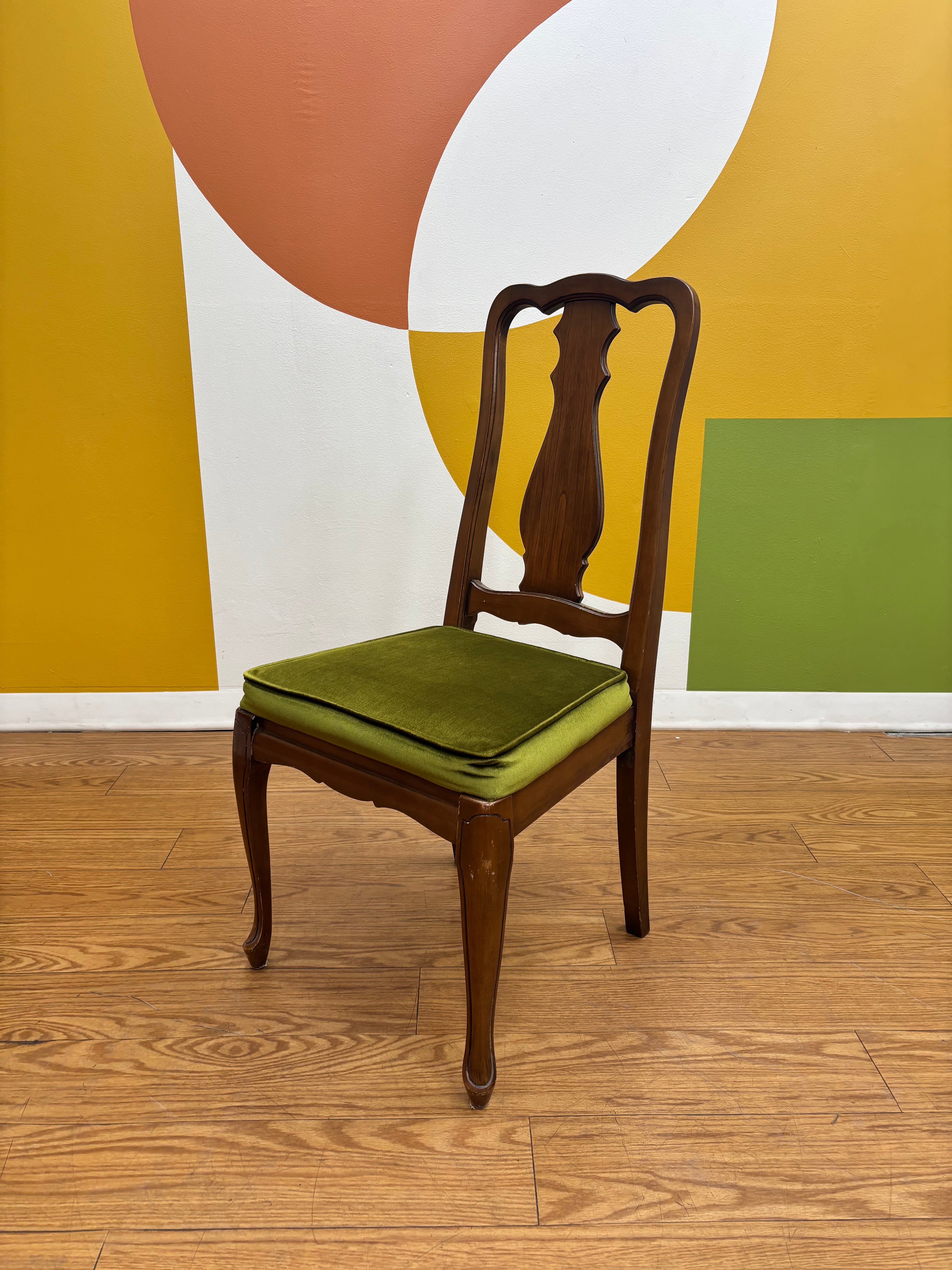 Green Velvet Dining Chair (4)