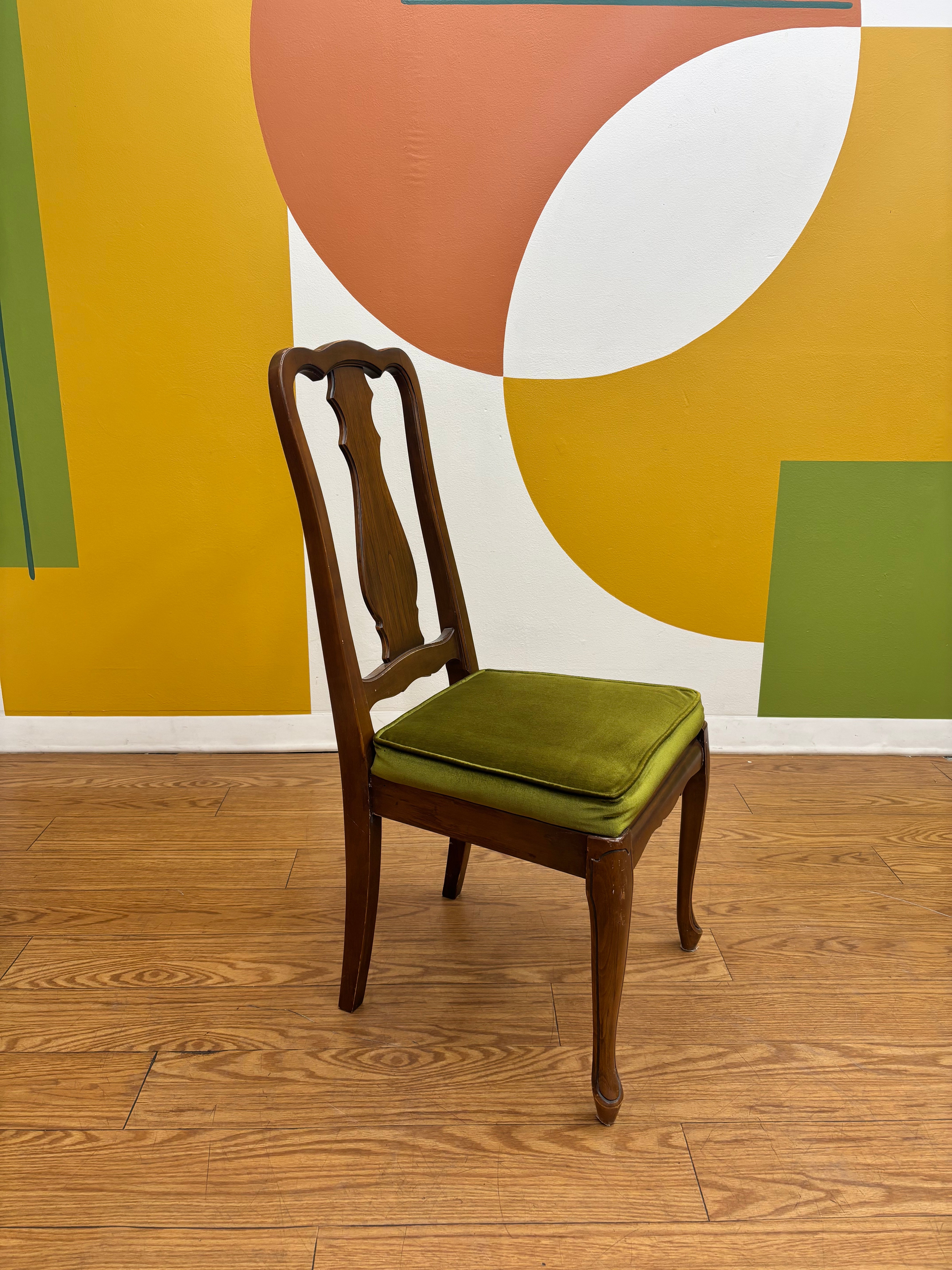 Green Velvet Dining Chair (4)