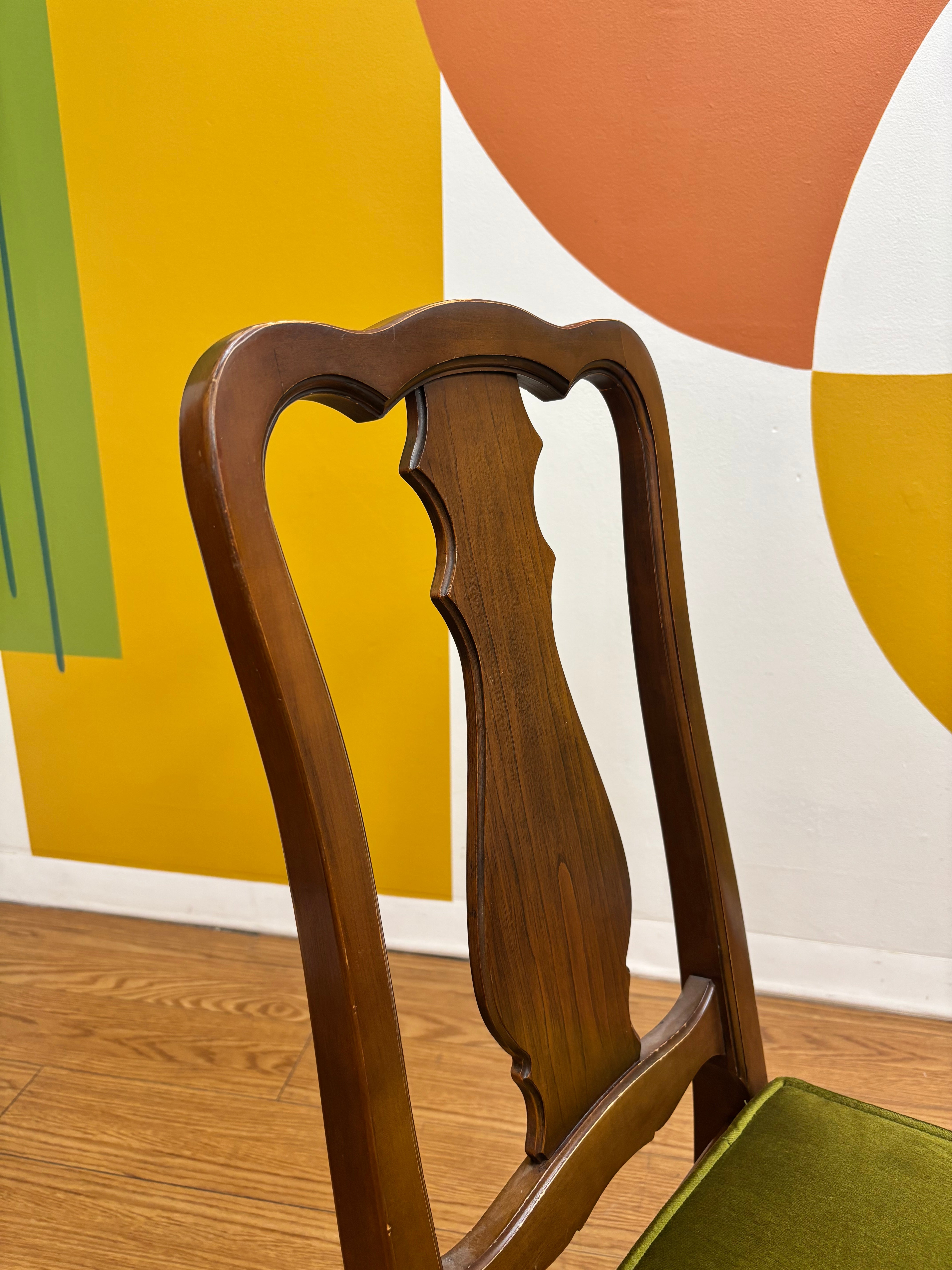Green Velvet Dining Chair (4)