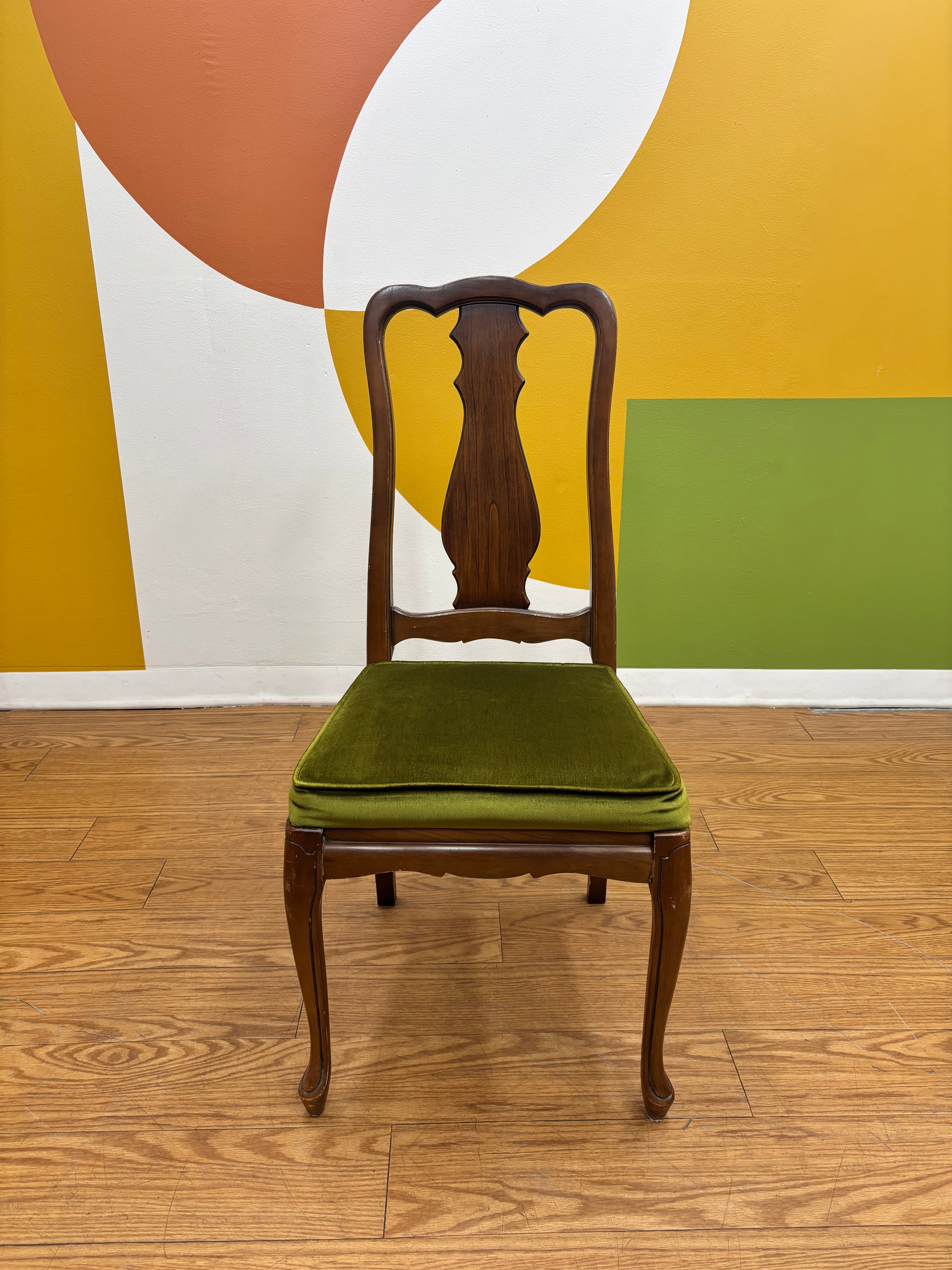 Green Velvet Dining Chair (4)
