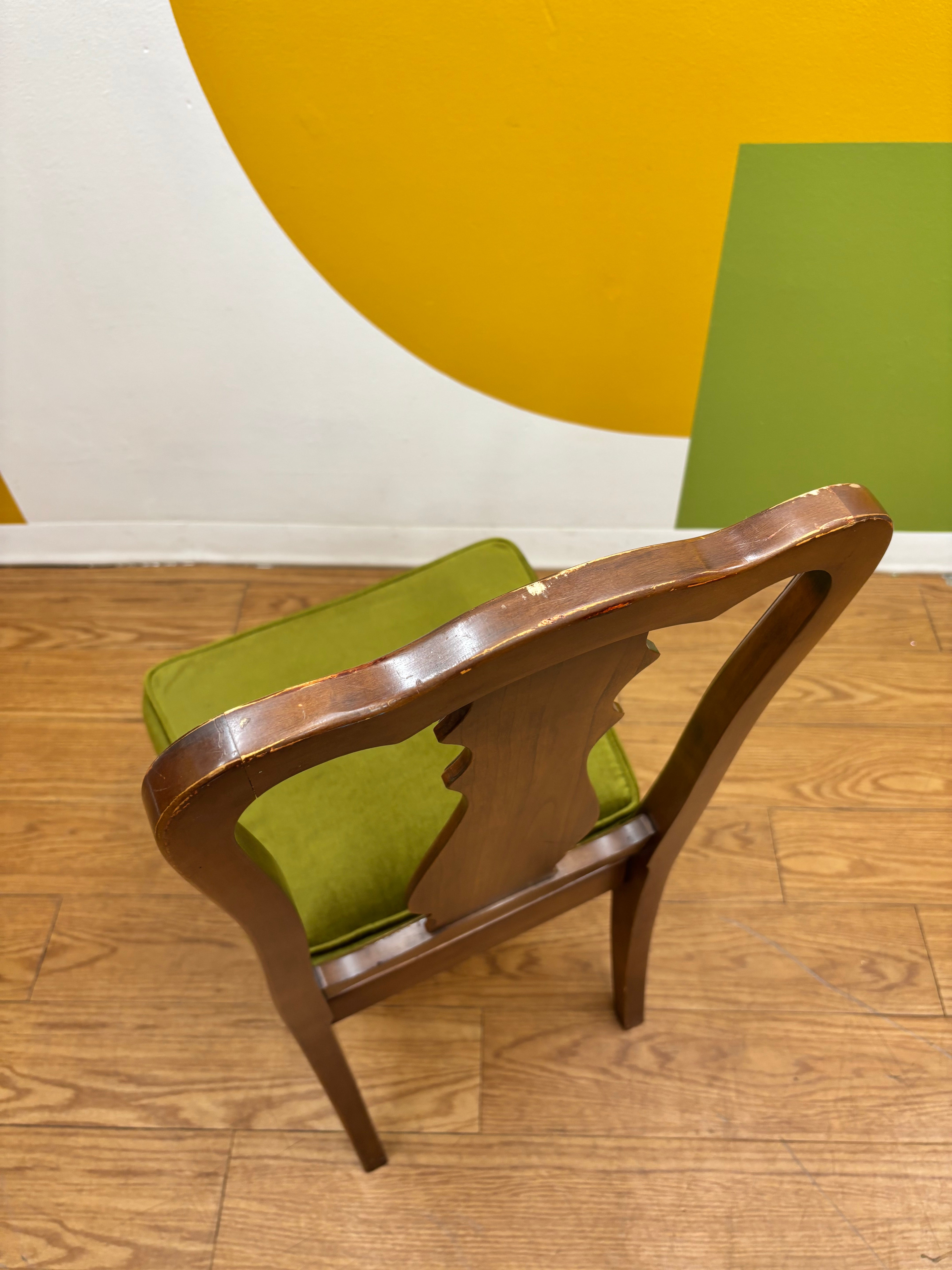 Green Velvet Dining Chair (4)