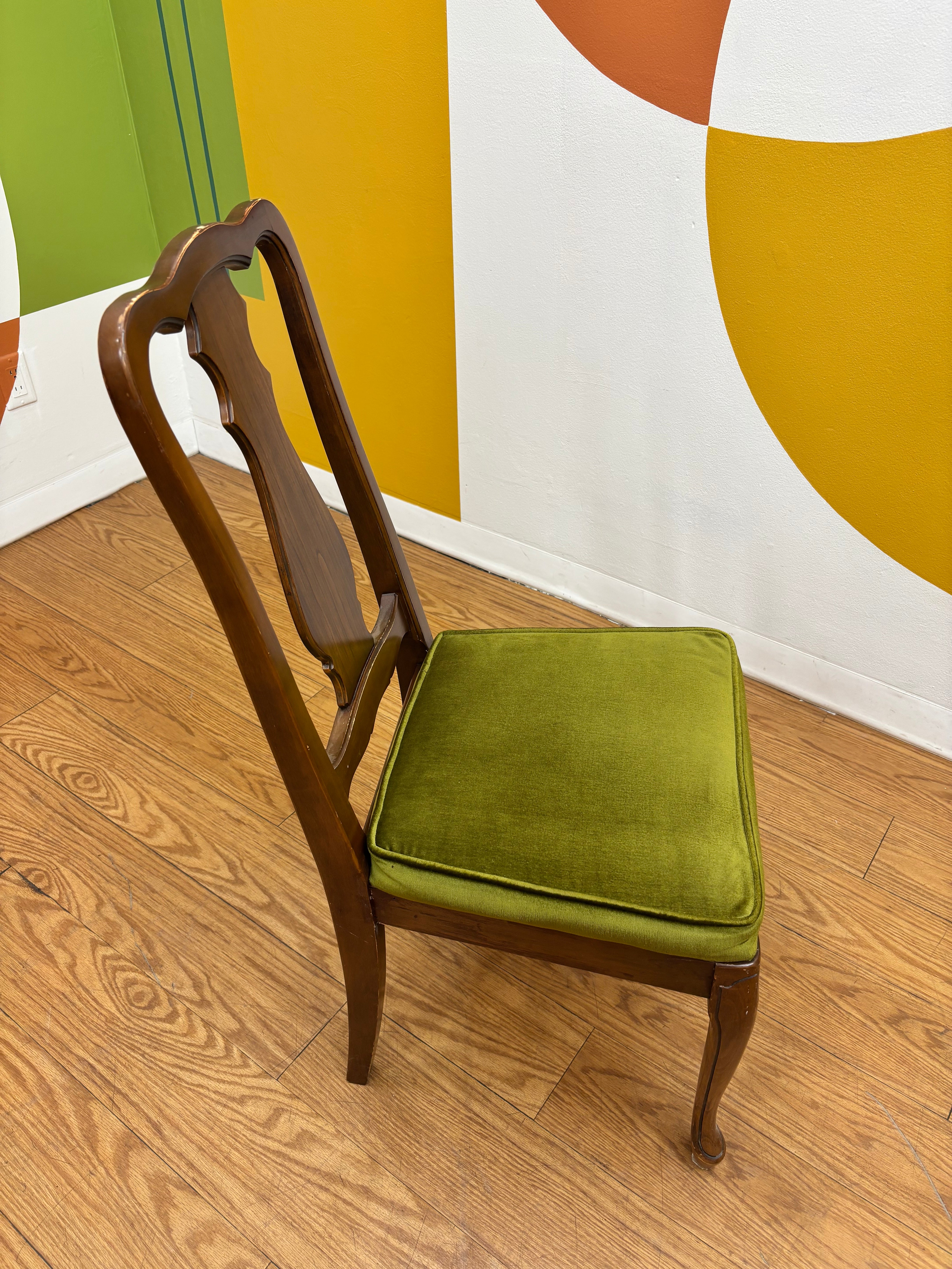 Green Velvet Dining Chair (4)