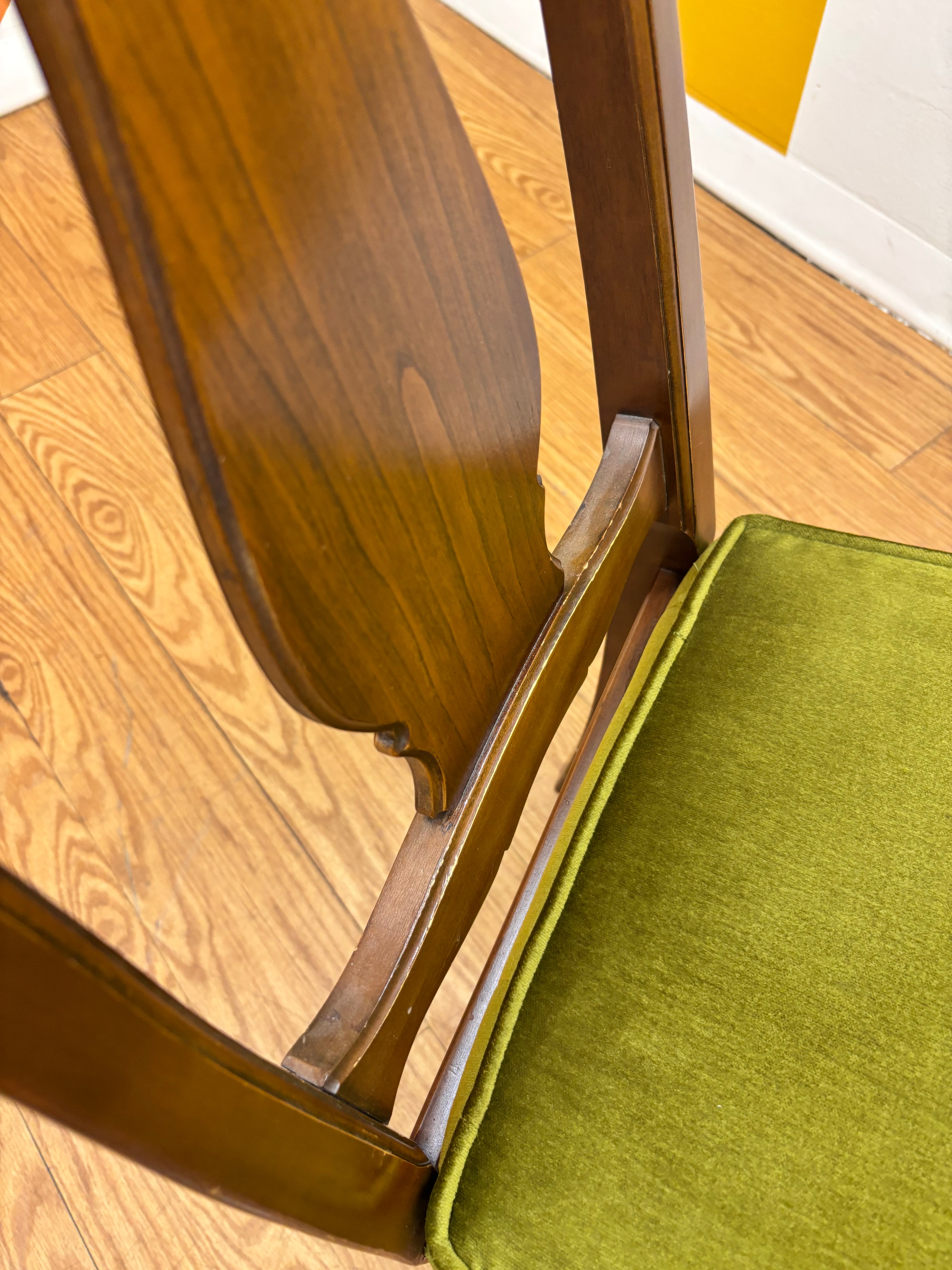 Green Velvet Dining Chair (4)